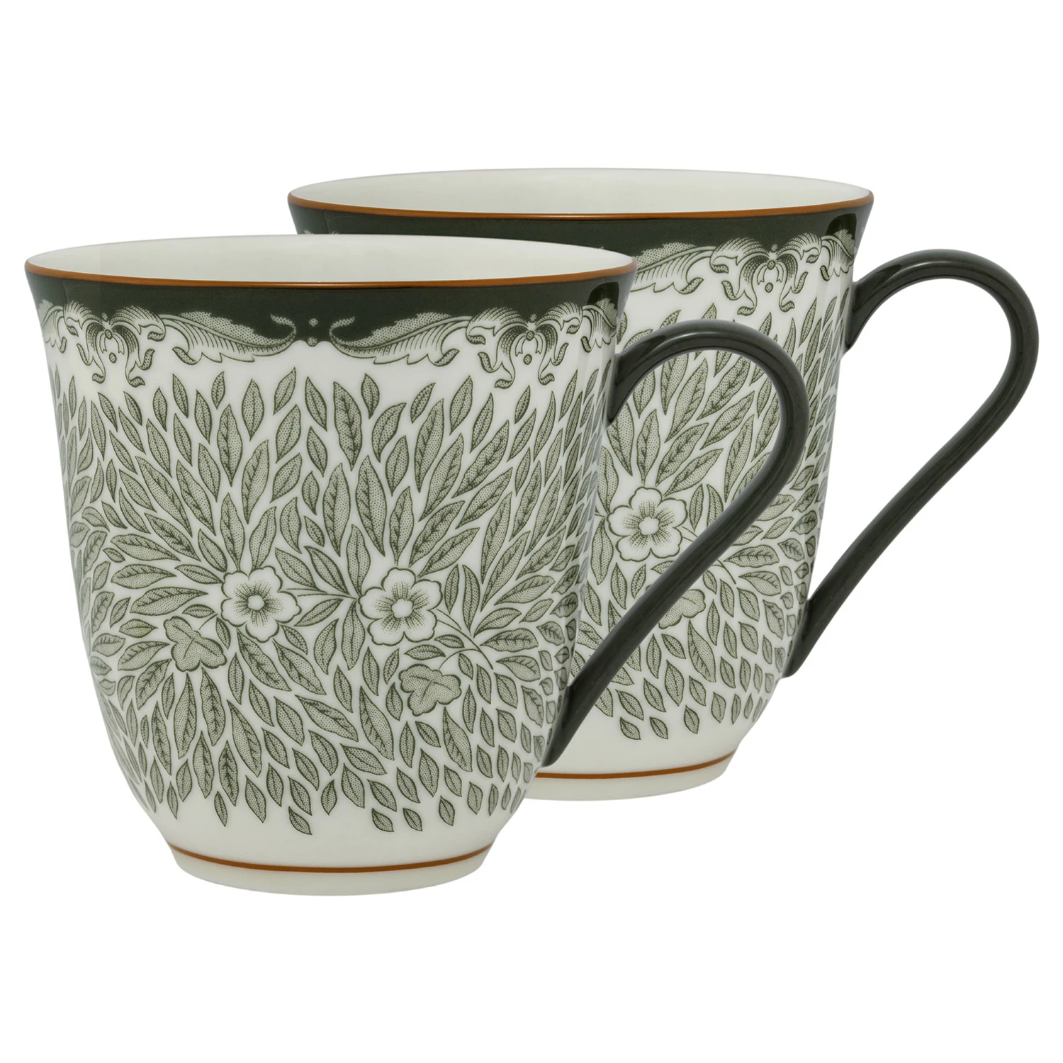 R&ouml;rstrand Ostindia Floris Krus 30 Cl 2-pak t - Kaffekopper Porcel&aelig;n Gr&oslash;n - 1074222