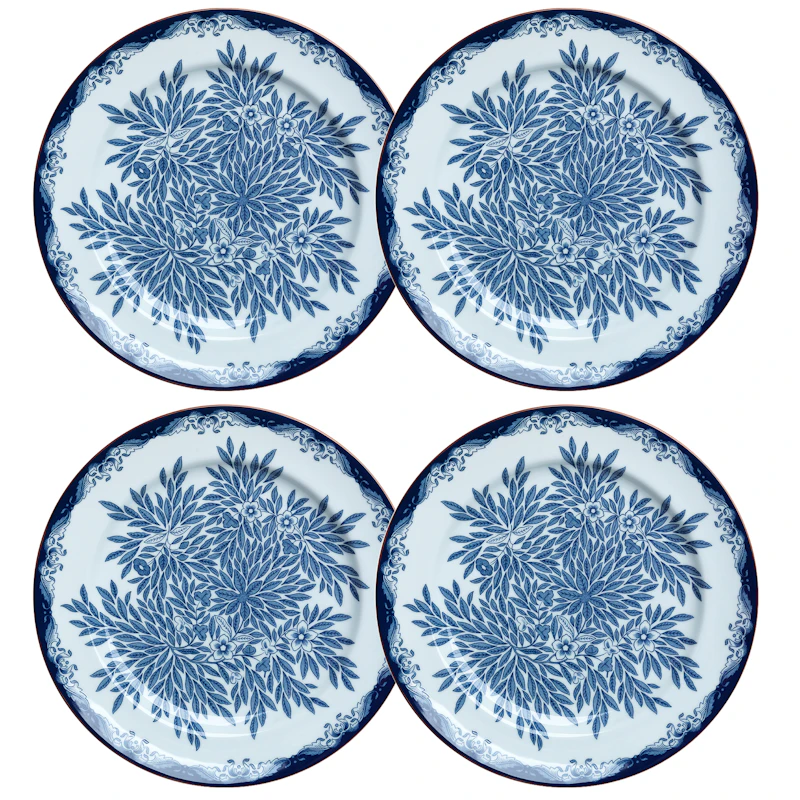 Ostindia Floris Tallerken 27 cm 4-pak, Blå