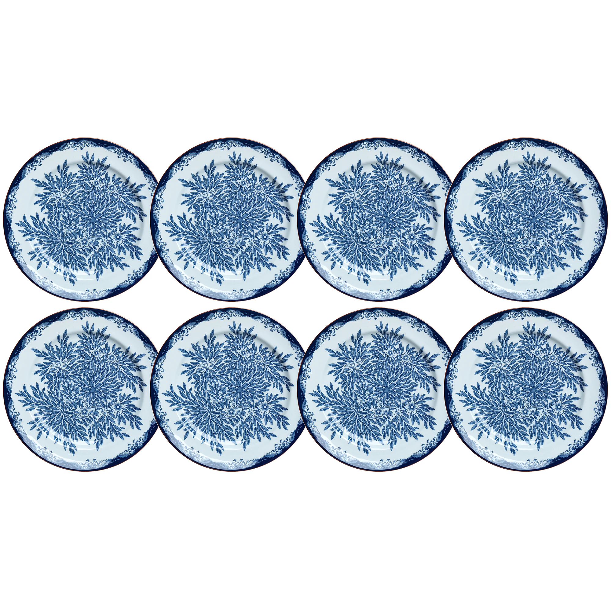 R&ouml;rstrand Ostindia Floris Tallerken 27 Cm 8-pak - Middagstallerkner Porcel&aelig;n Bl&aring; - 1012351X8