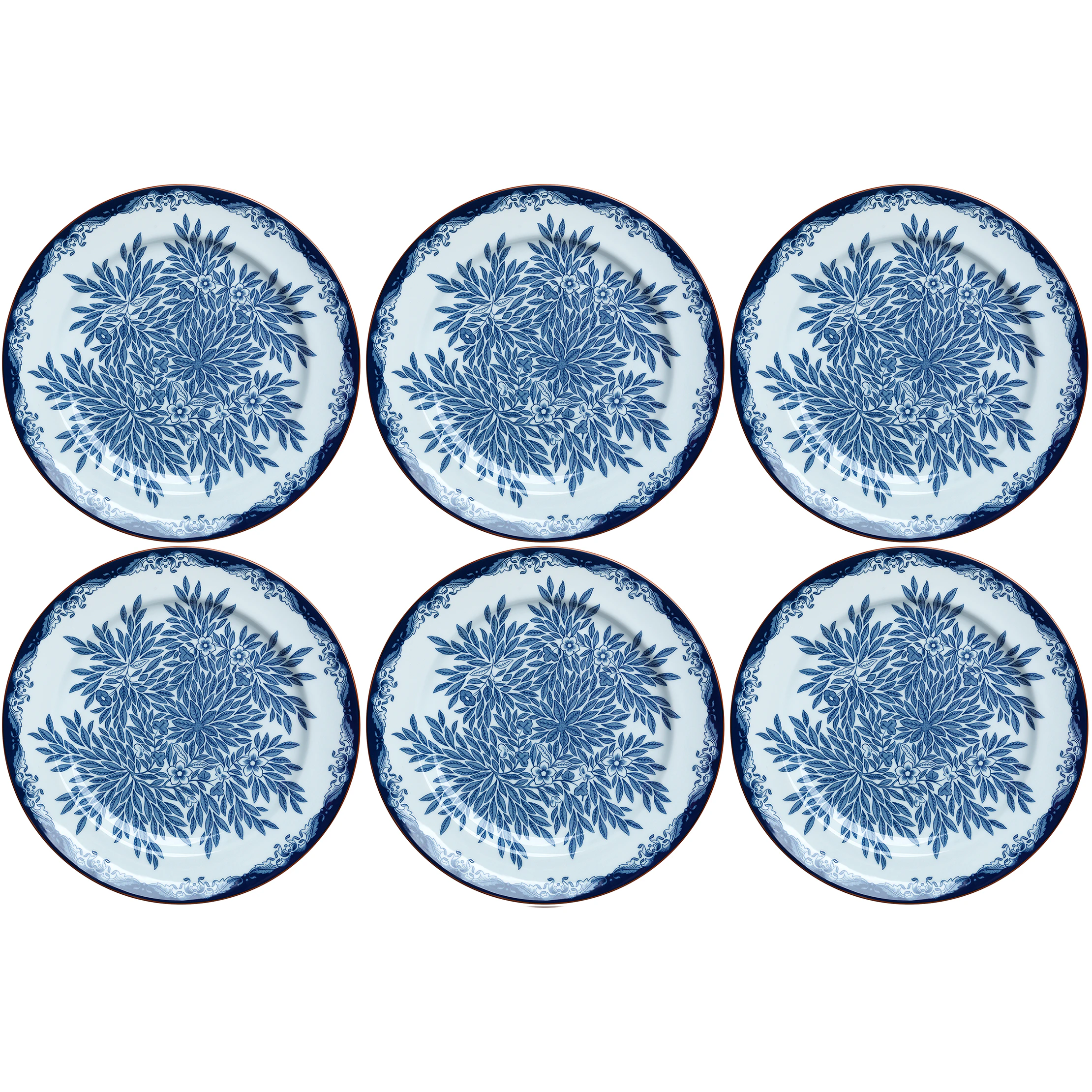 R&ouml;rstrand Ostindia Floris Middagstallerken 27 Cm 6-pak - Middagstallerkner Porcel&aelig;n Bl&aring; - 1012351 6-PACK