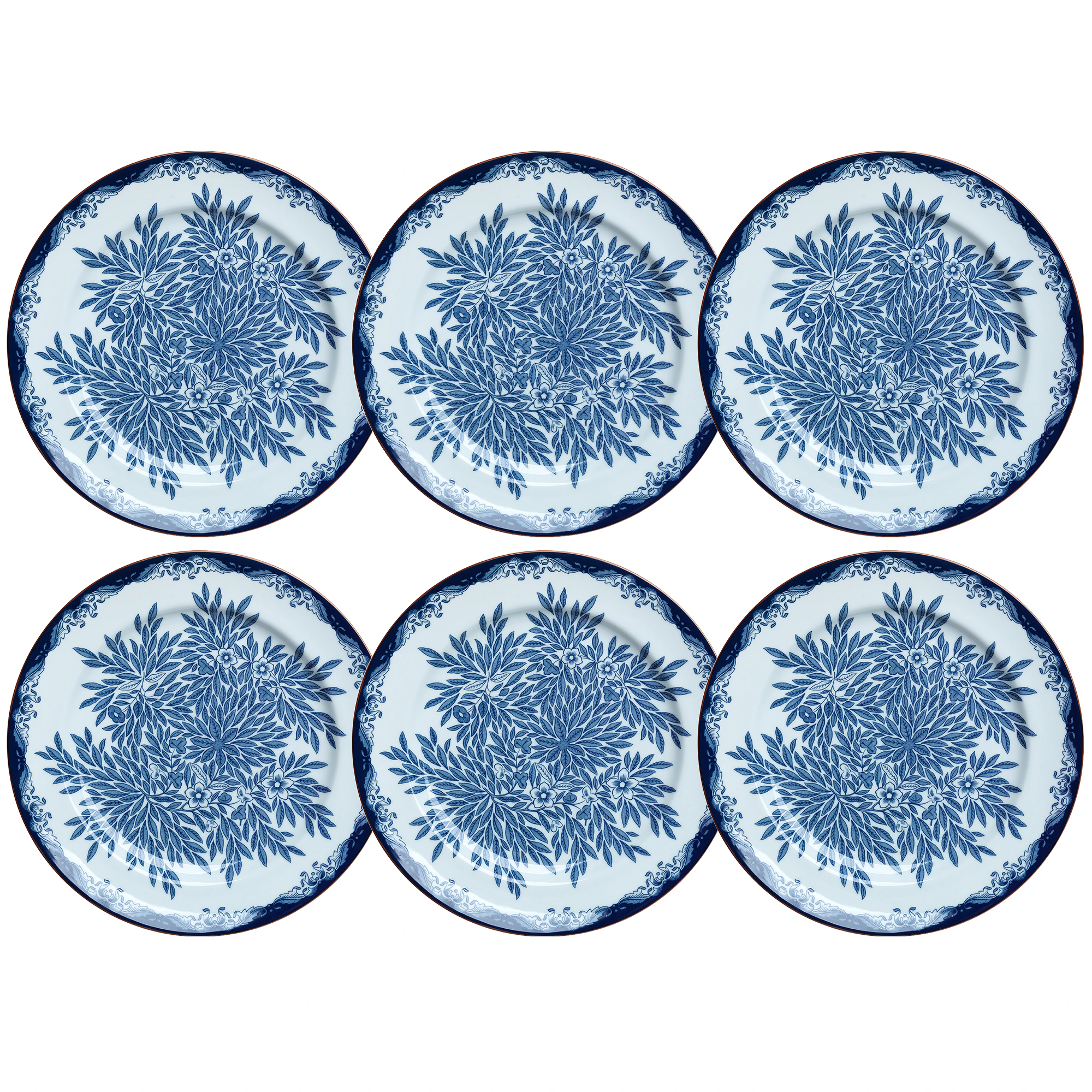 R&ouml;rstrand Ostindia Floris Tallerken 27 Cm 6-pak - Middagstallerkner Porcel&aelig;n Bl&aring; - 1012351 6-PACK