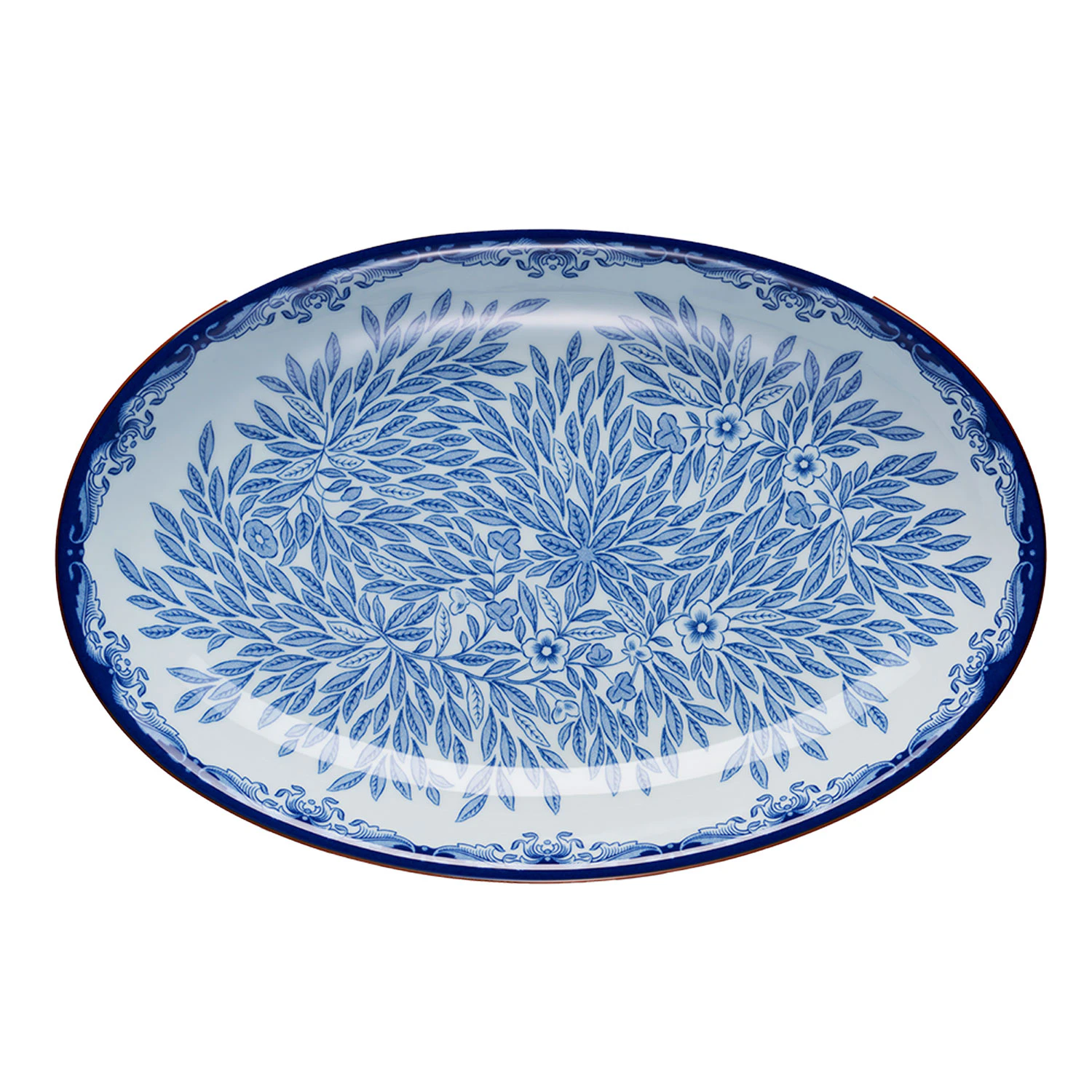 R&ouml;rstrand Ostindia Floris Serveringsfad 22x33 Cm - Serveringsfad Porcel&aelig;n Bl&aring; - 1066187