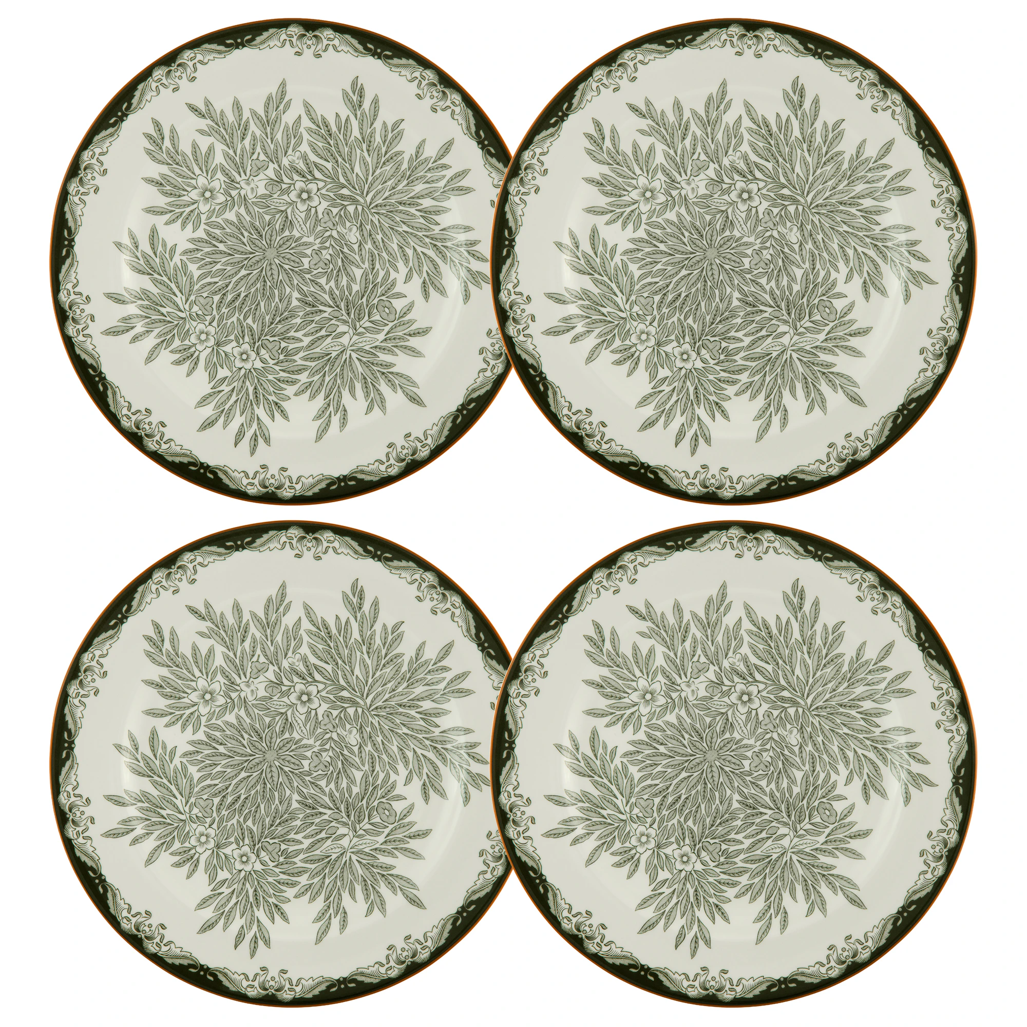 R&ouml;rstrand Ostindia Floris Tallerken 27 Cm 4-pak - Middagstallerkner Porcel&aelig;n Gr&oslash;n - 1074225-4PACK