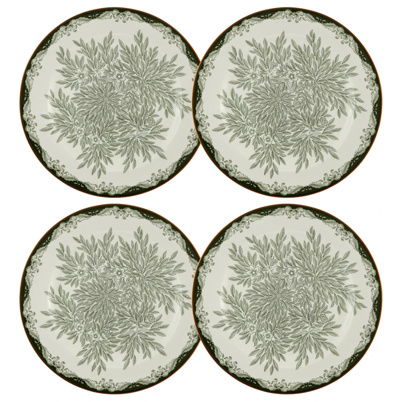 Ostindia Floris Tallerken 27 cm 4-pak, Grøn
