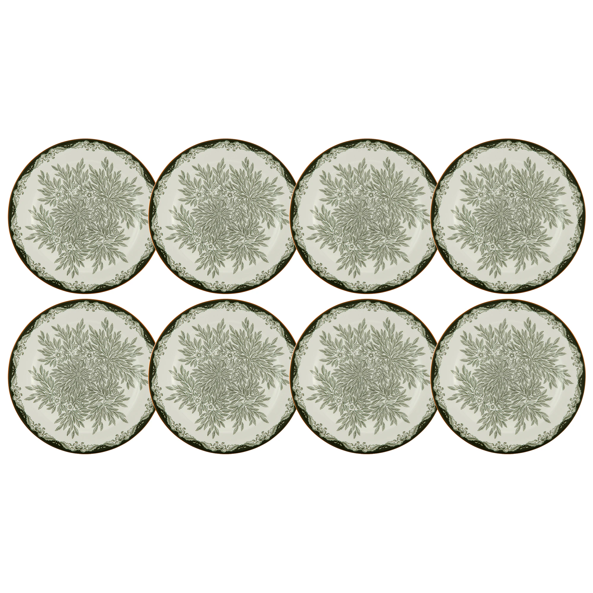 R&ouml;rstrand Ostindia Floris Tallerken 27 Cm 8-pak - Middagstallerkner Porcel&aelig;n Gr&oslash;n - 1074225X8