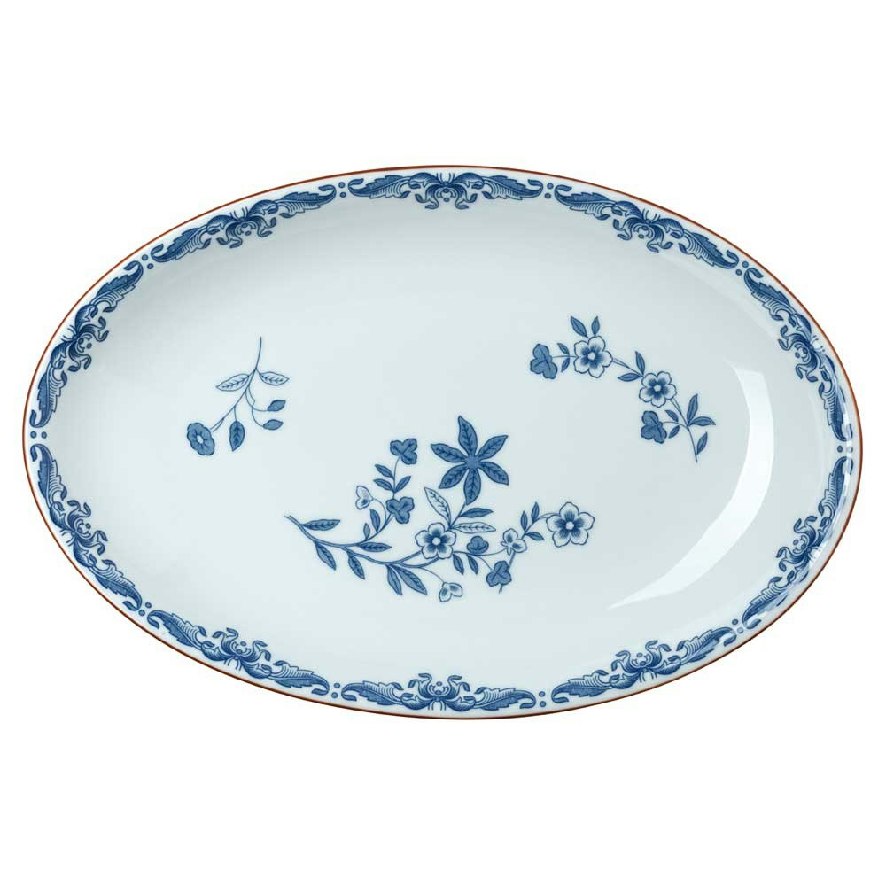 R&ouml;rstrand Ostindia Ovalt Serveringsfad 330x220 Mm - Serveringsfad Porcel&aelig;n Bl&aring; - 1012337