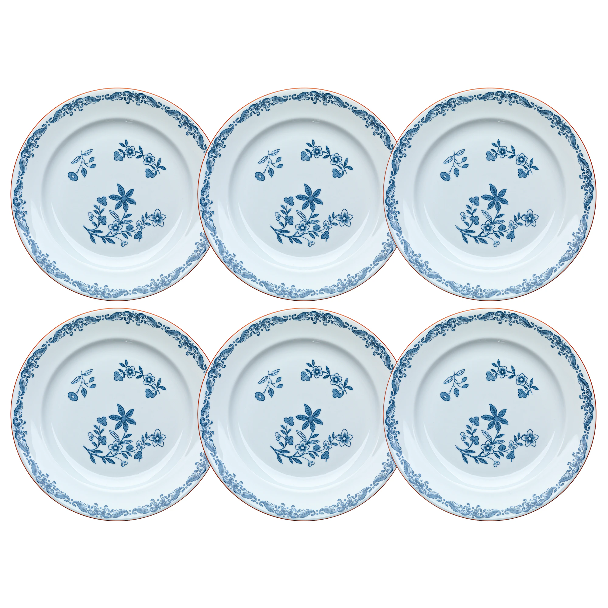 R&ouml;rstrand Ostindia Sidetallerken 18 Cm 6-pak - Middagstallerkner Porcel&aelig;n Hvid - 1011696X6