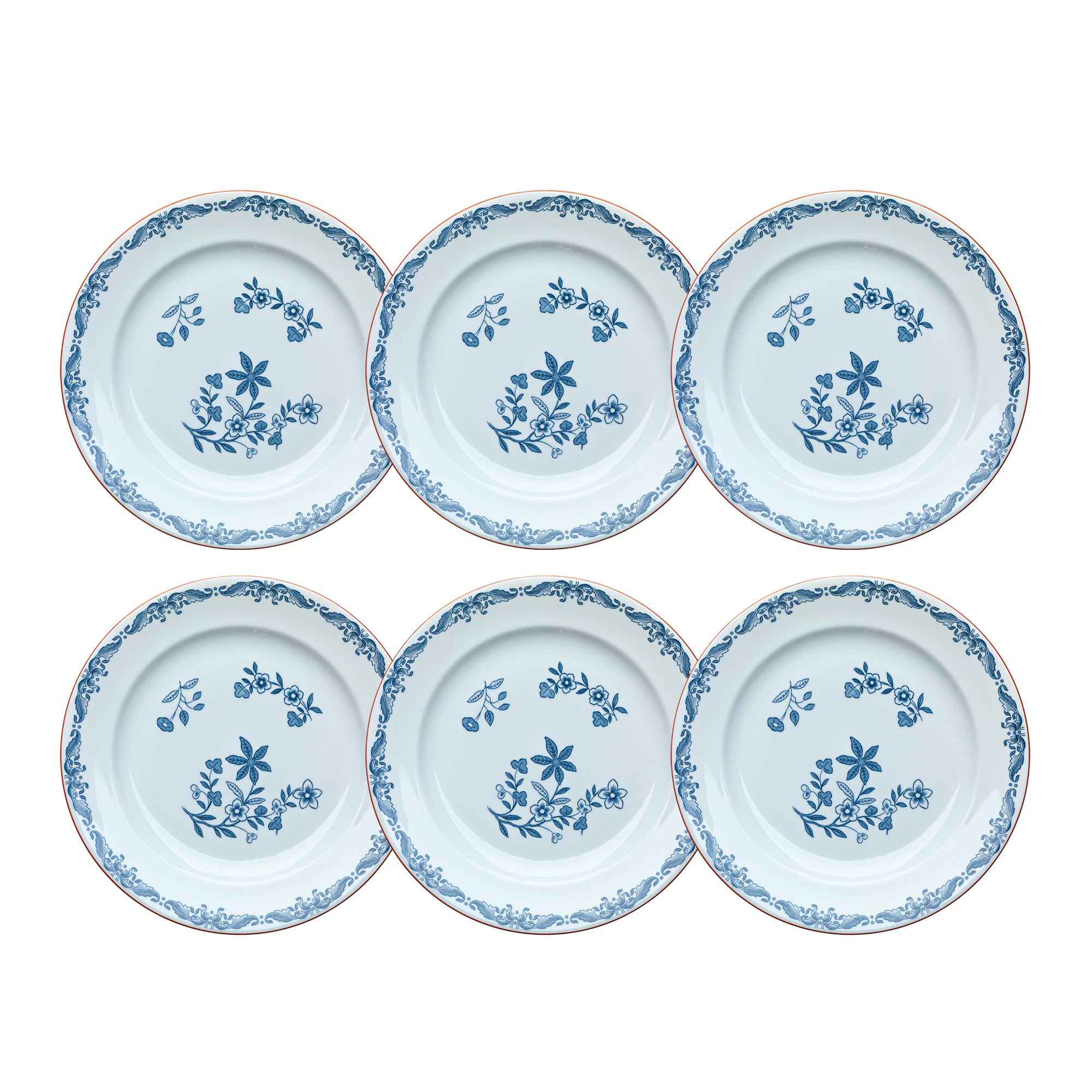 R&ouml;rstrand Ostindia Tallerken 21 Cm 6-pak - Middagstallerkner Porcel&aelig;n Hvid - 1011694X6