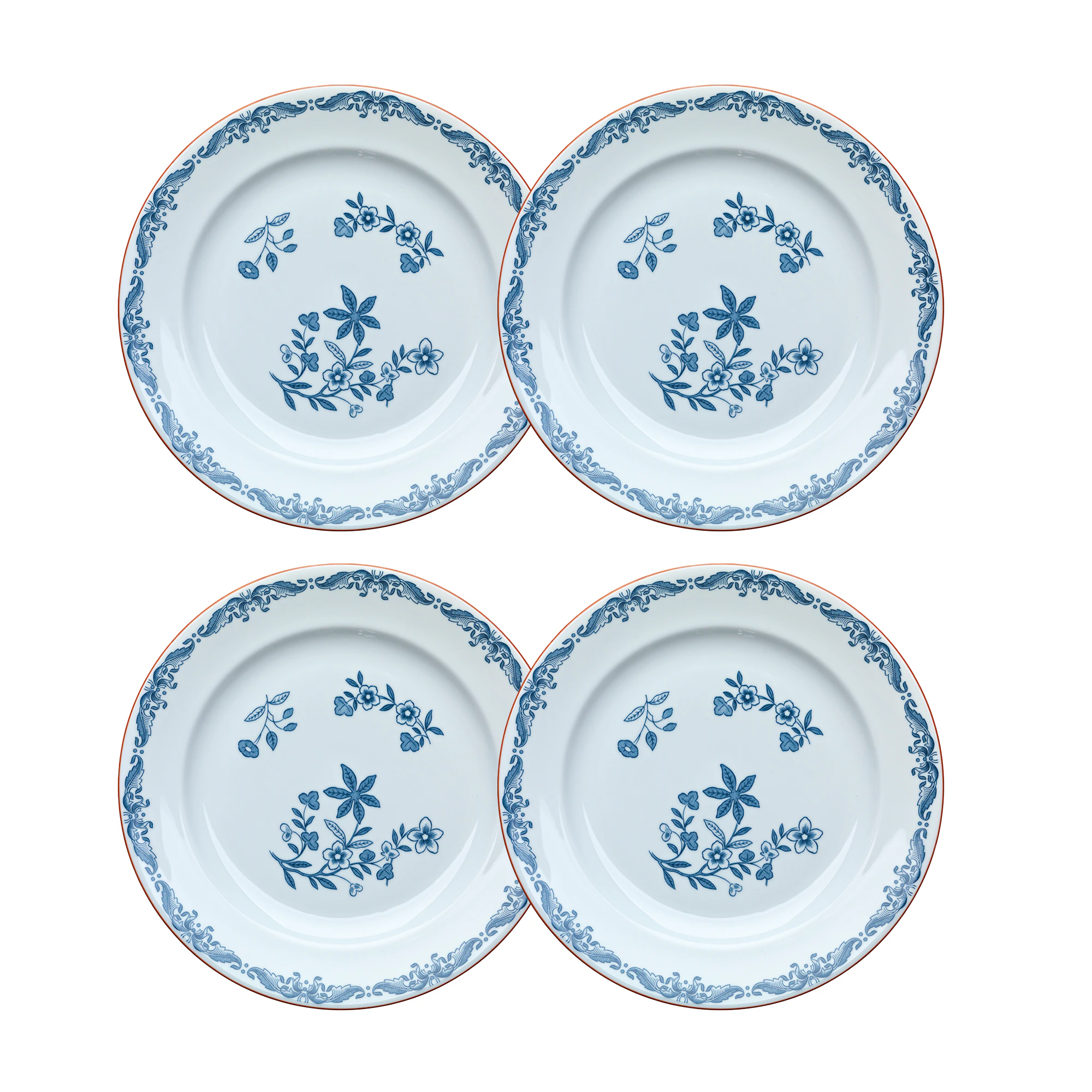 R&ouml;rstrand Ostindia Tallerken 21 Cm 4-pak - Middagstallerkner Porcel&aelig;n Hvid - 1011694X4