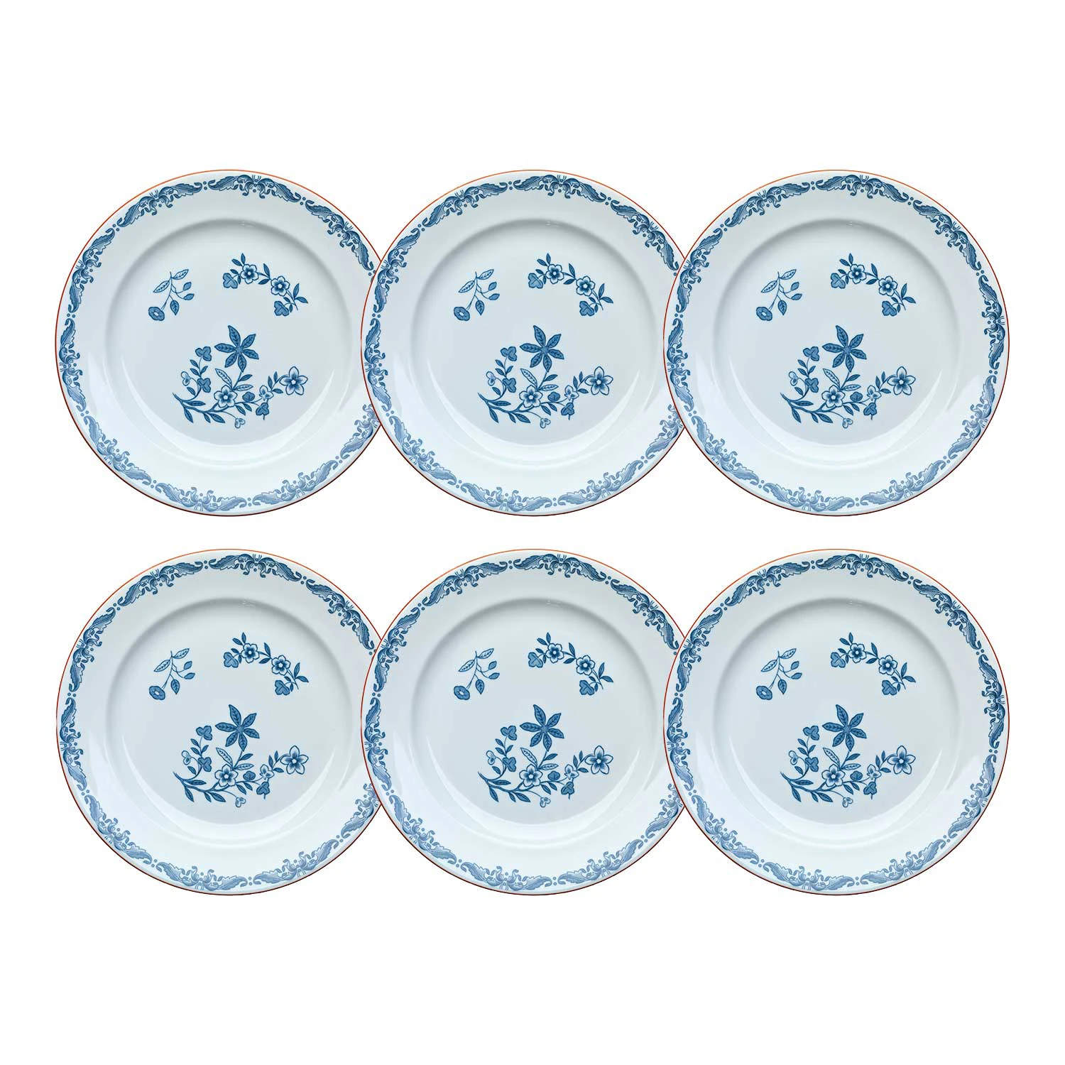 R&ouml;rstrand Ostindia Tallerken 27 Cm 6 Stk - Middagstallerkner Porcel&aelig;n Hvid - 1011687-6pack