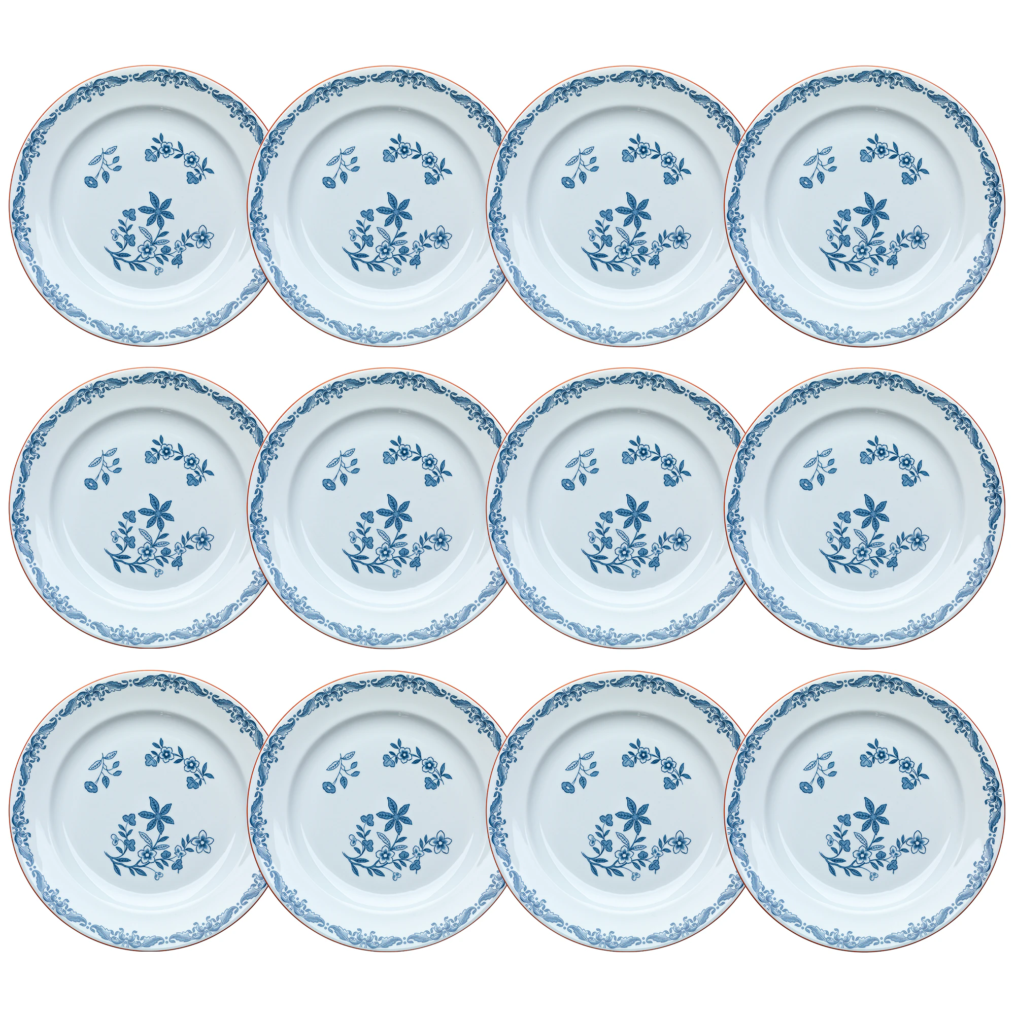 R&ouml;rstrand Ostindia Tallerken 27 Cm 12-pak - Middagstallerkner Porcel&aelig;n Hvid - 1011687X12