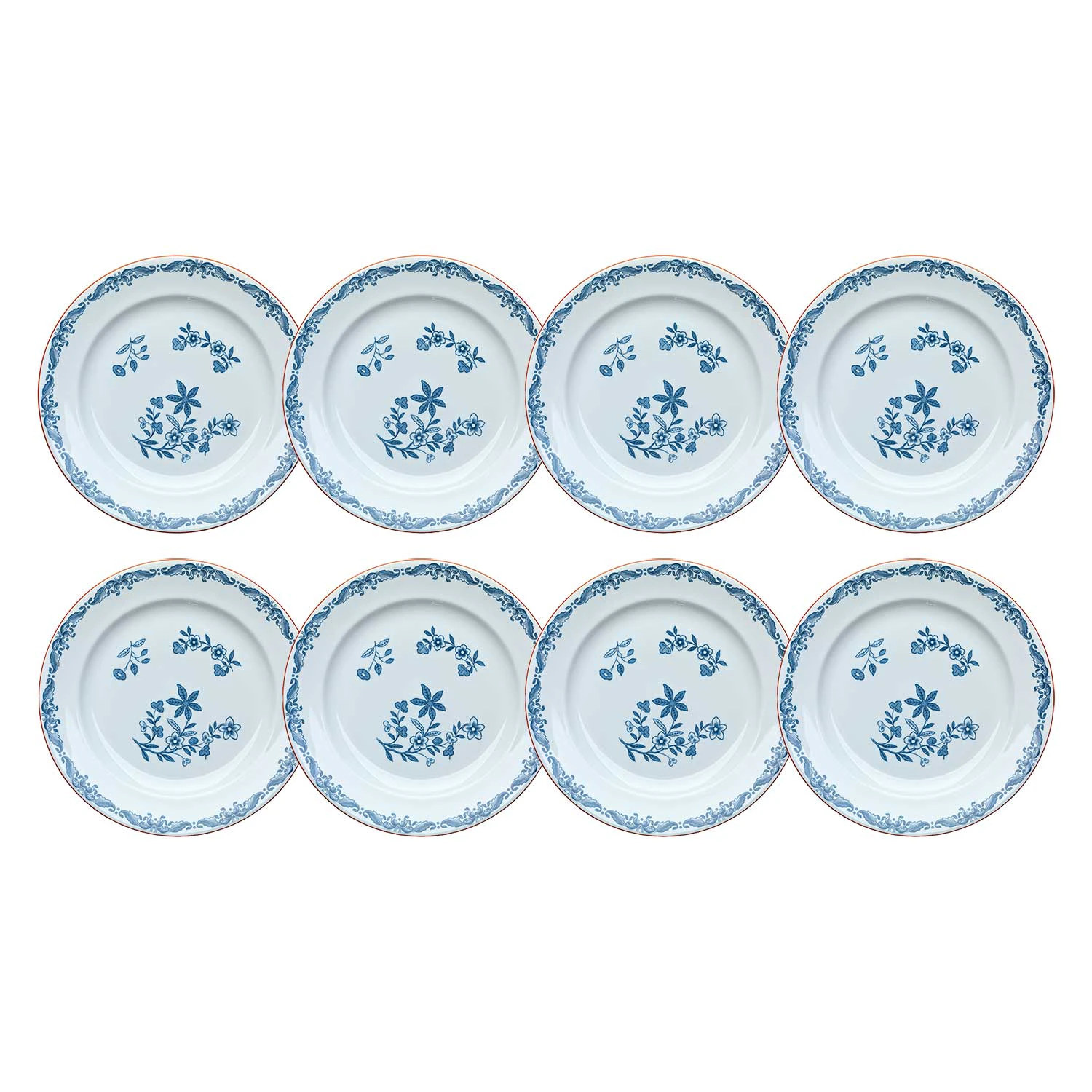 R&ouml;rstrand Ostindia Tallerken 27 Cm 8 Stk - Middagstallerkner Porcel&aelig;n Hvid - 1011687-8pack
