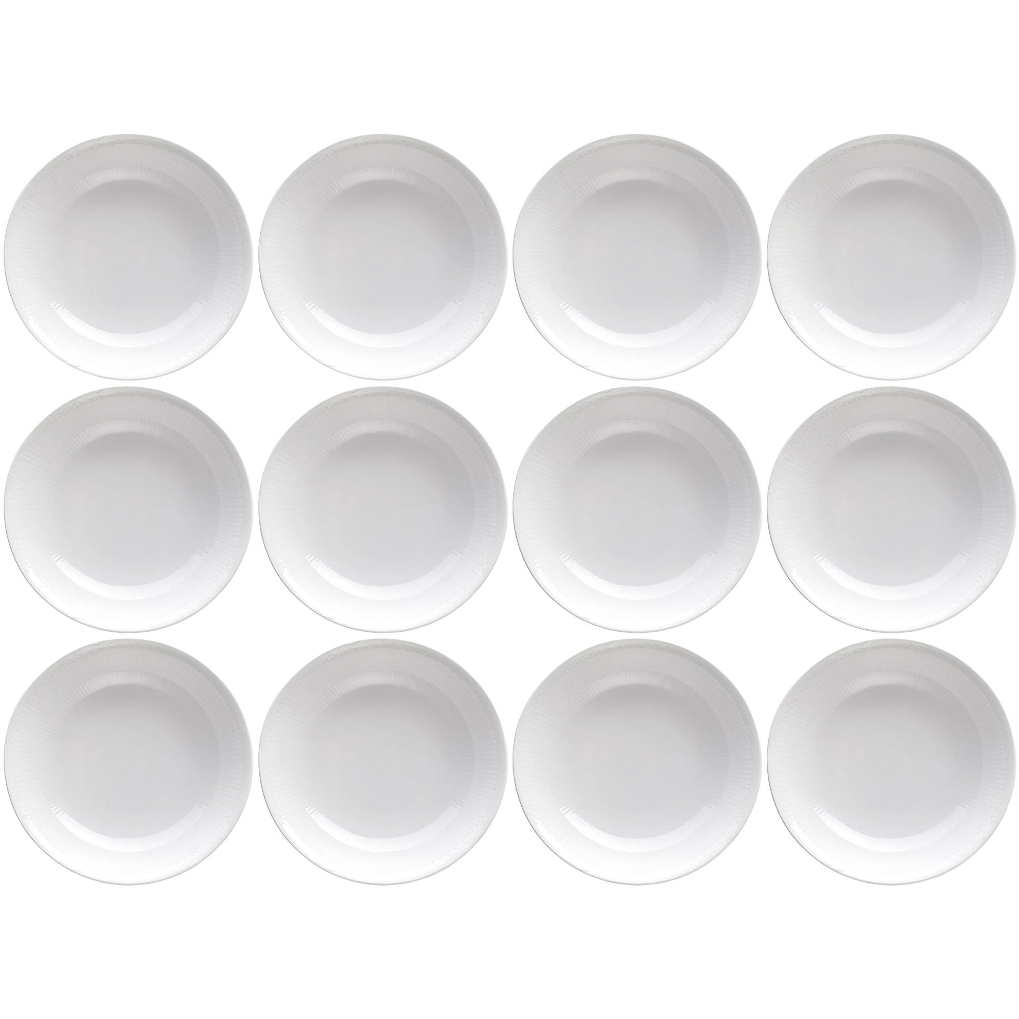 R&ouml;rstrand Swedish Grace Dyb Tallerken 19 Cm 12-pak Sne - Dybe tallerkner Porcel&aelig;n Snow (White) - 1011839X12