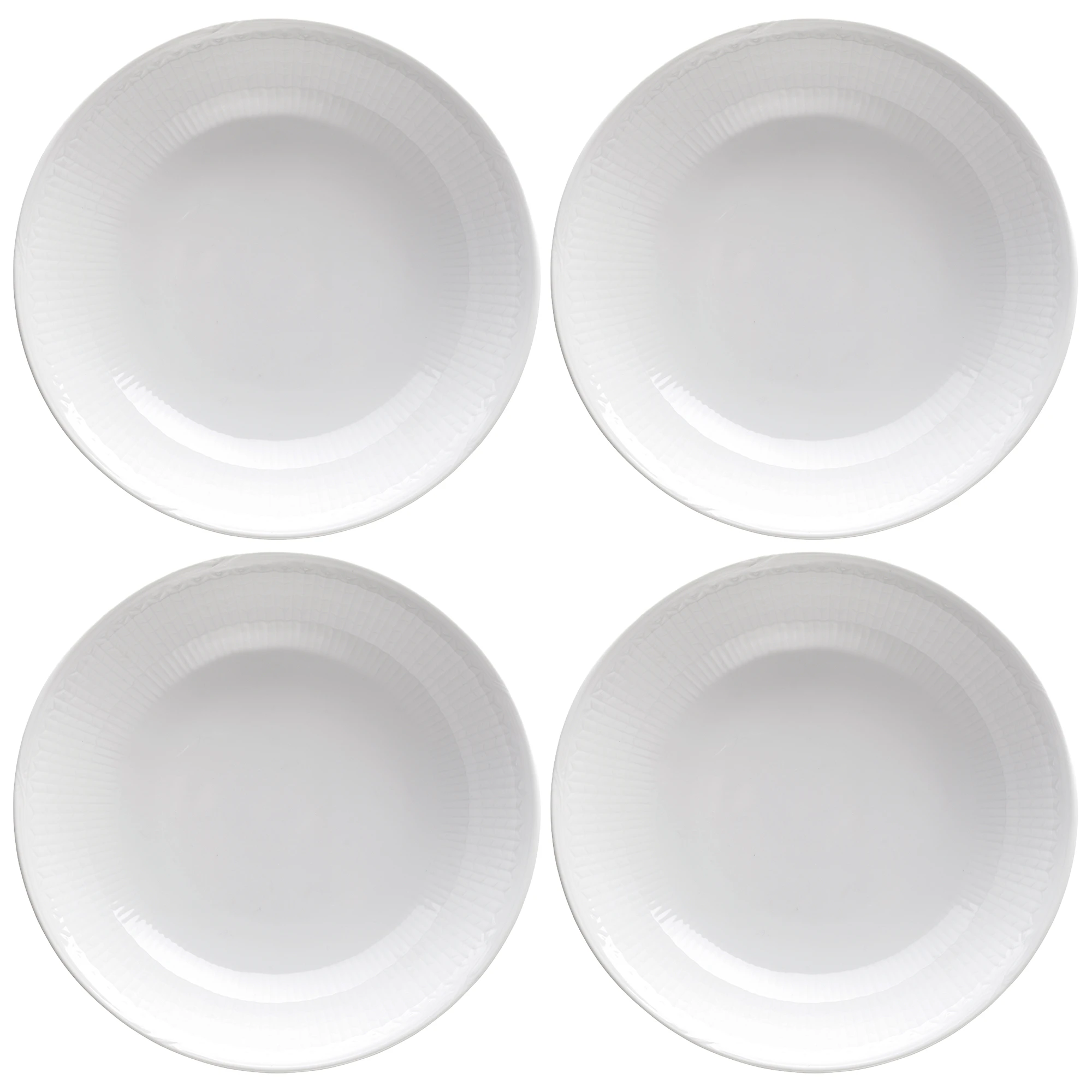R&ouml;rstrand Swedish Grace Dyb Tallerken 19 Cm 4-pak Sne - Dybe tallerkner Porcel&aelig;n Snow (White) - 1011839X4
