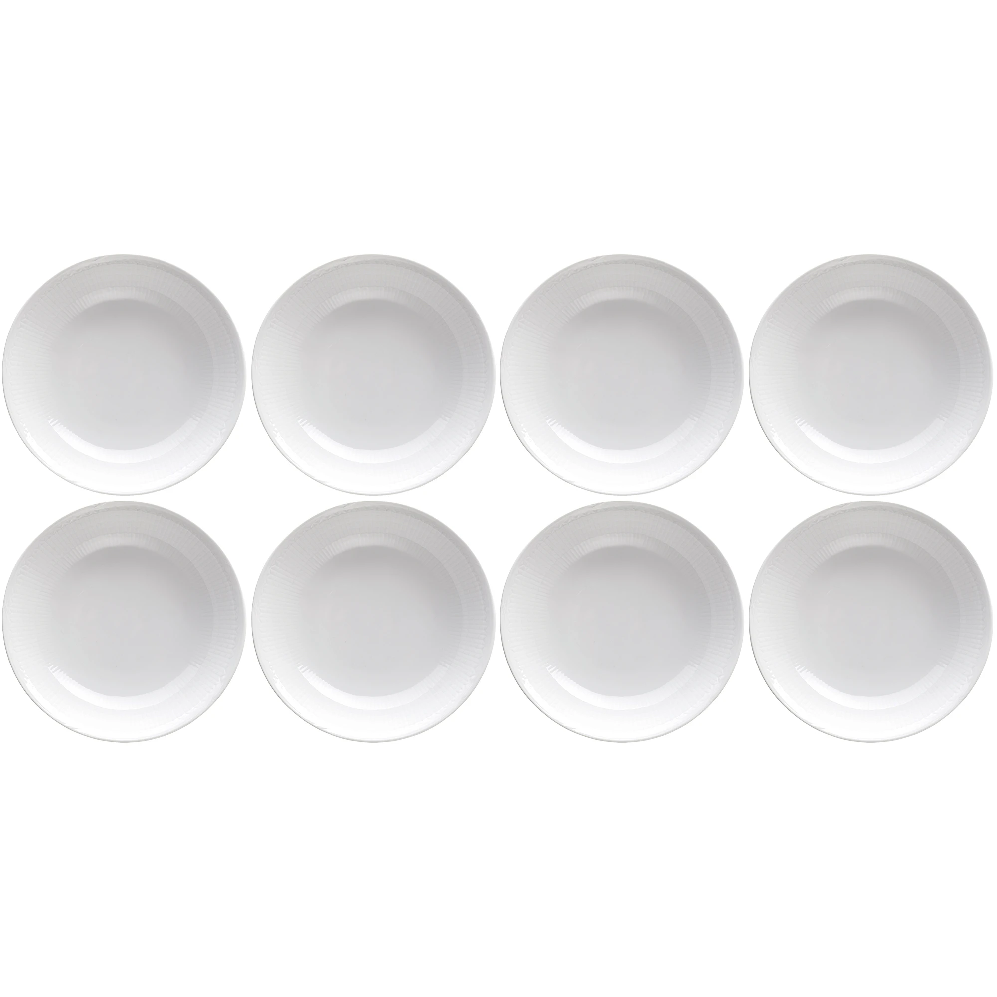 R&ouml;rstrand Swedish Grace Dyb Tallerken 19 Cm 8-pak Sne - Dybe tallerkner Porcel&aelig;n Snow (White) - 1011839X8