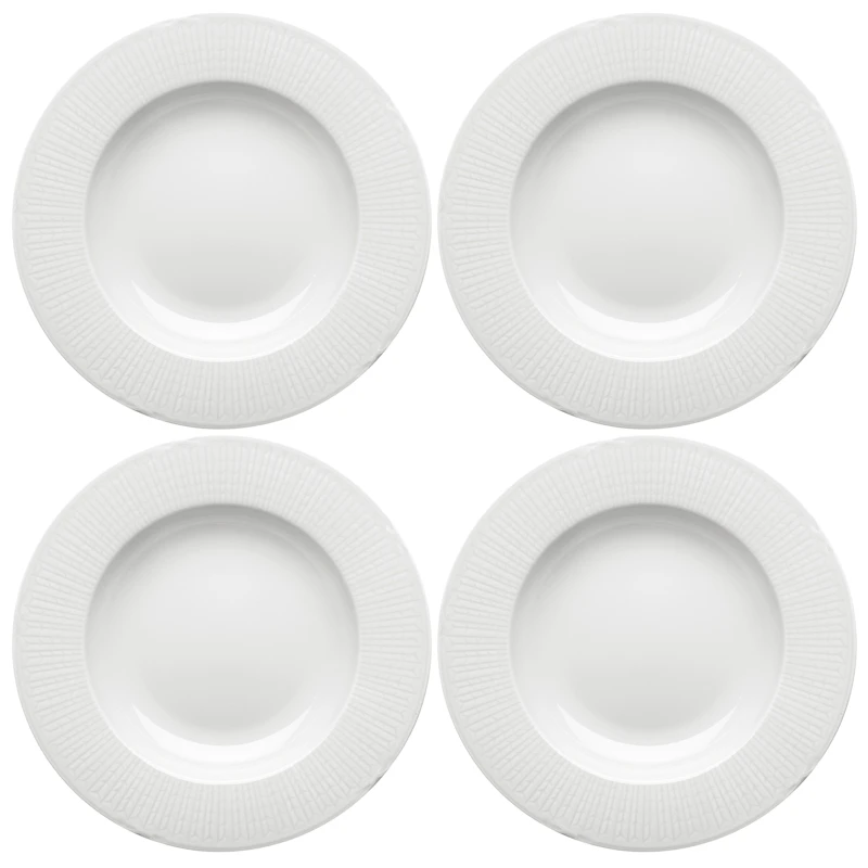 Swedish Grace Dyb Tallerken 25 cm 4-pak, Sne