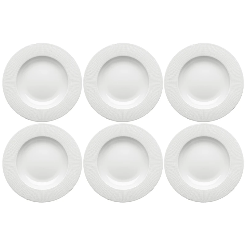 Swedish Grace Dyb Tallerken 25 cm 6-pak, Sne
