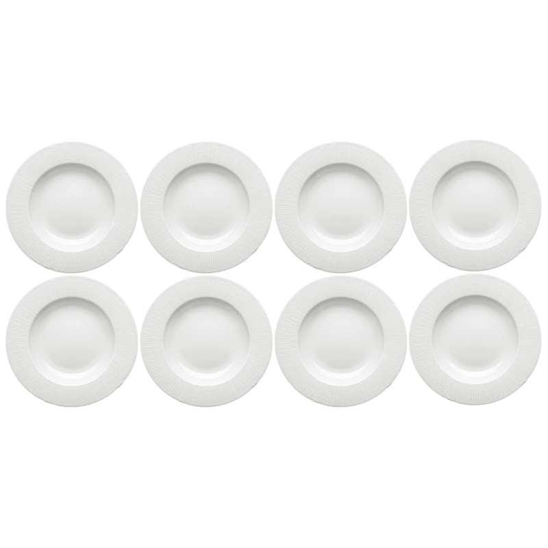 Swedish Grace Dyb Tallerken 25 cm 8-pak, Sne
