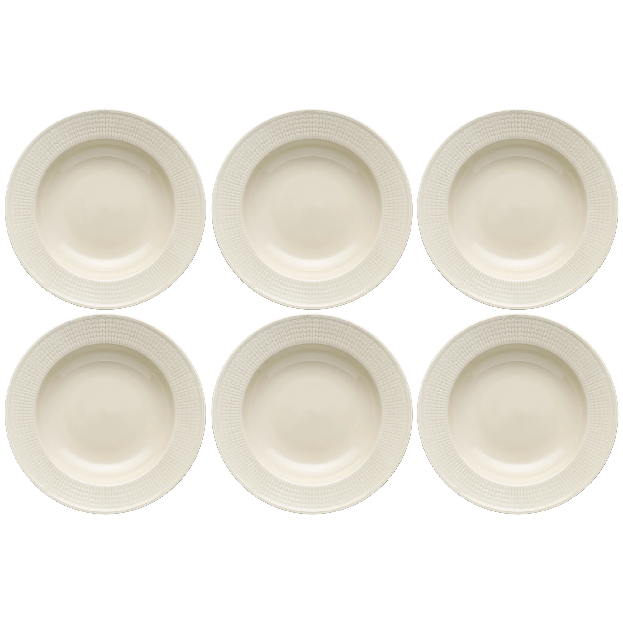 R&ouml;rstrand Swedish Grace Dyb Tallerken 25 Cm 6-pak Havre - Dybe tallerkner Porcel&aelig;n Oat (Beige) - 1069429X6