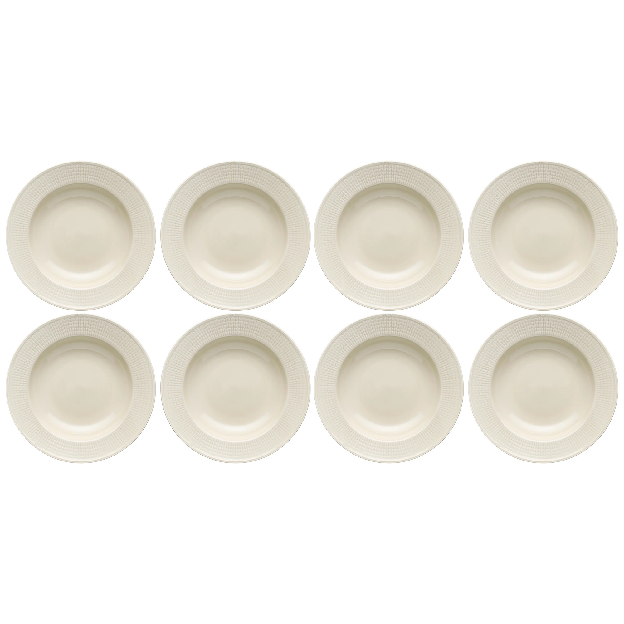 R&ouml;rstrand Swedish Grace Dyb Tallerken 25 Cm 8-pak Havre - Dybe tallerkner Porcel&aelig;n Oat (Beige) - 1069429X8