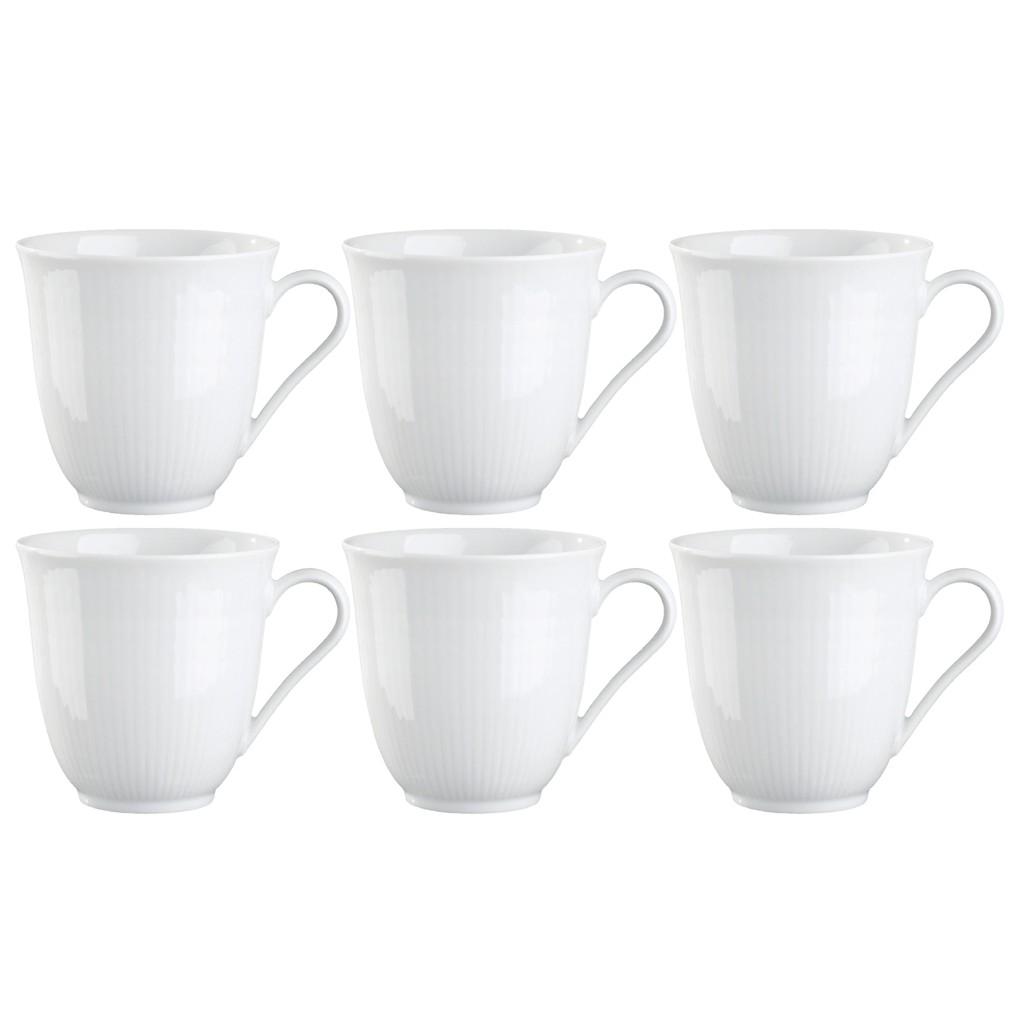 R&ouml;rstrand Swedish Grace Krus 30 Cl 6-pak Sne - Kaffekopper Porcel&aelig;n Snow (White) - 1011852X6