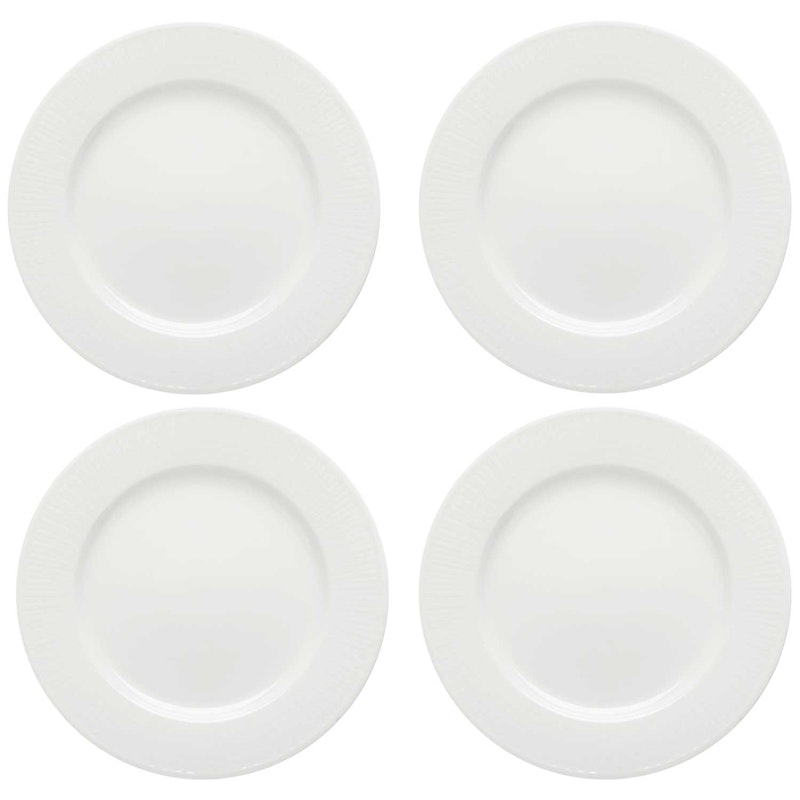 Swedish Grace Sidetallerken 17 cm 4-pak, Sne