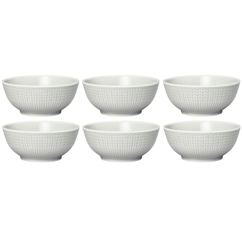 Swedish Grace Skål 30 cl 6-pak, Fog (Light Grey)