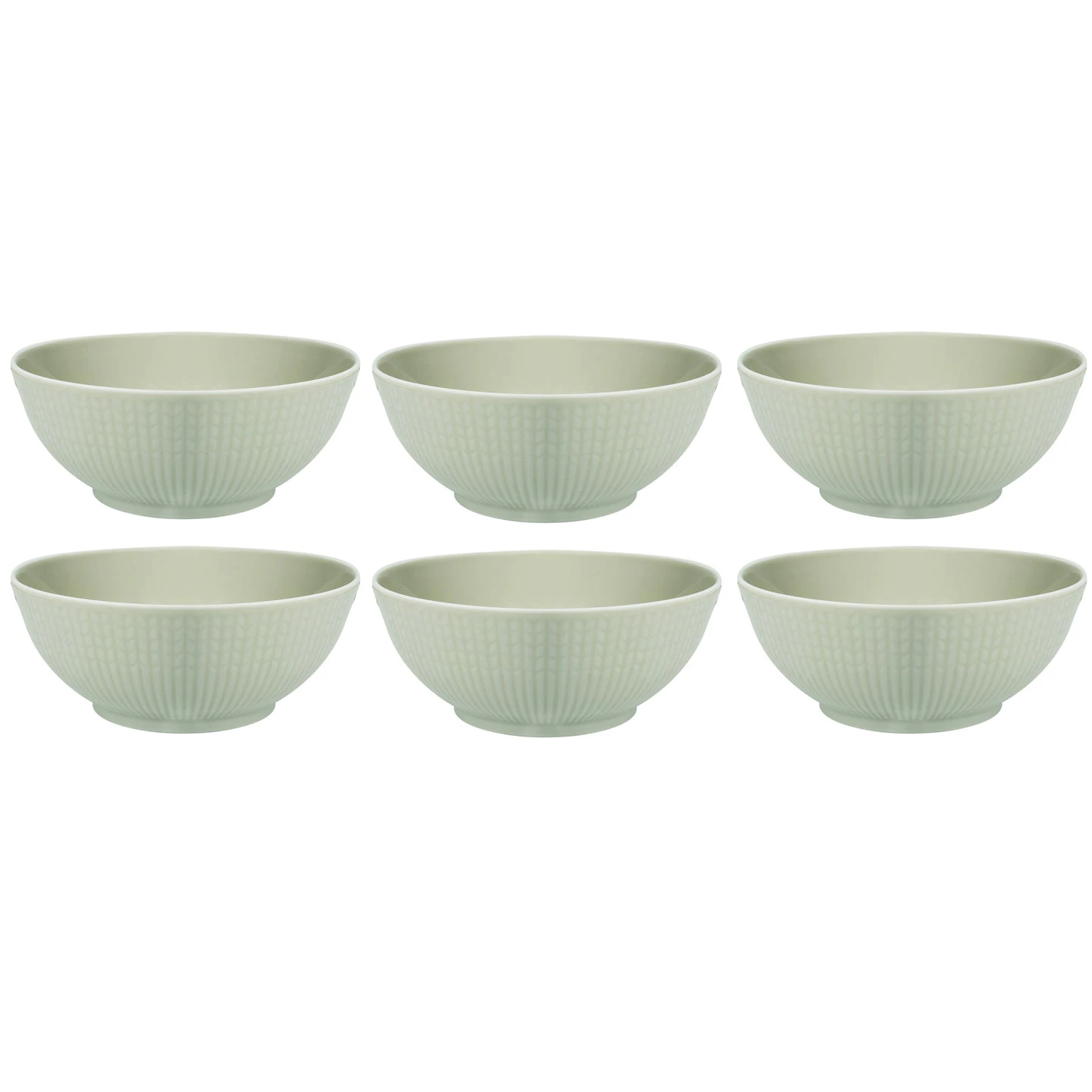 R&ouml;rstrand Swedish Grace Sk&aring;l 30 Cl 6-pak Meadow (Light Green) - Serveringssk&aring;le Porcel&aelig;n Eng - 1011909, 6-PACK