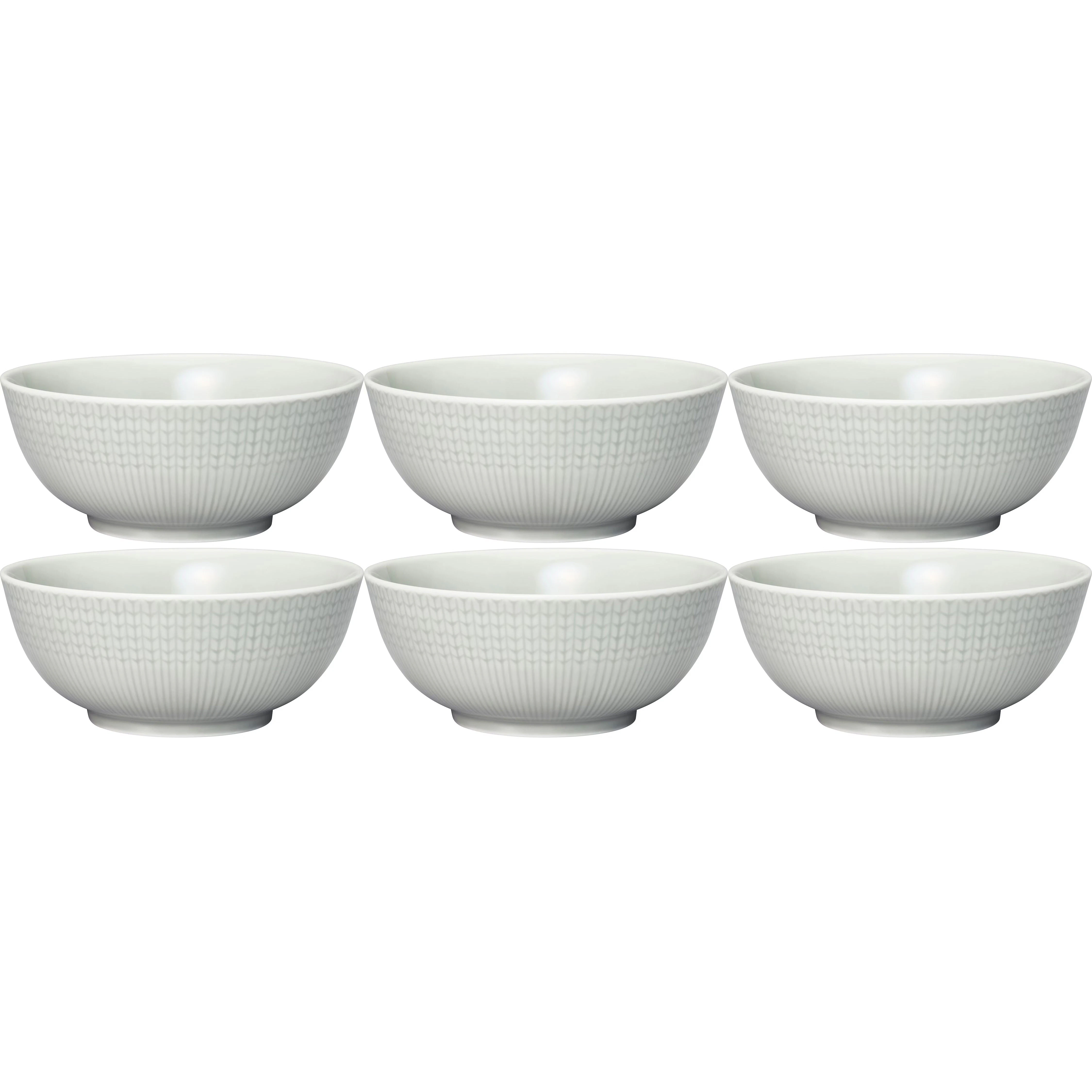 R&ouml;rstrand Swedish Grace Sk&aring;l 60 Cl 6-pak (Light Grey) - Serveringssk&aring;le Porcel&aelig;n Fog - 1062123, 6-PACK