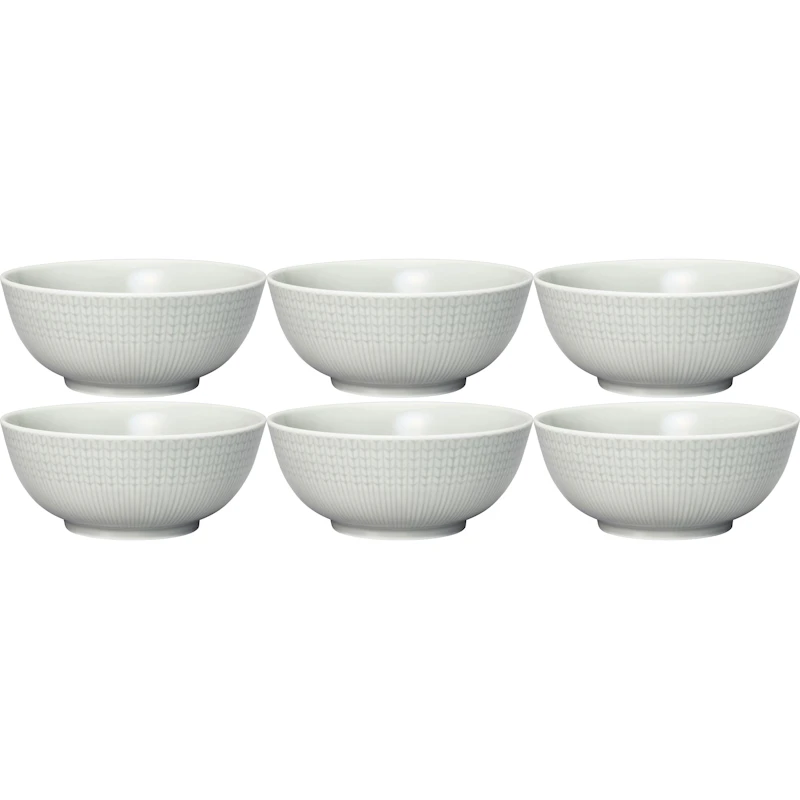 Swedish Grace Skål 60 cl 6-pak, Fog (Light Grey)