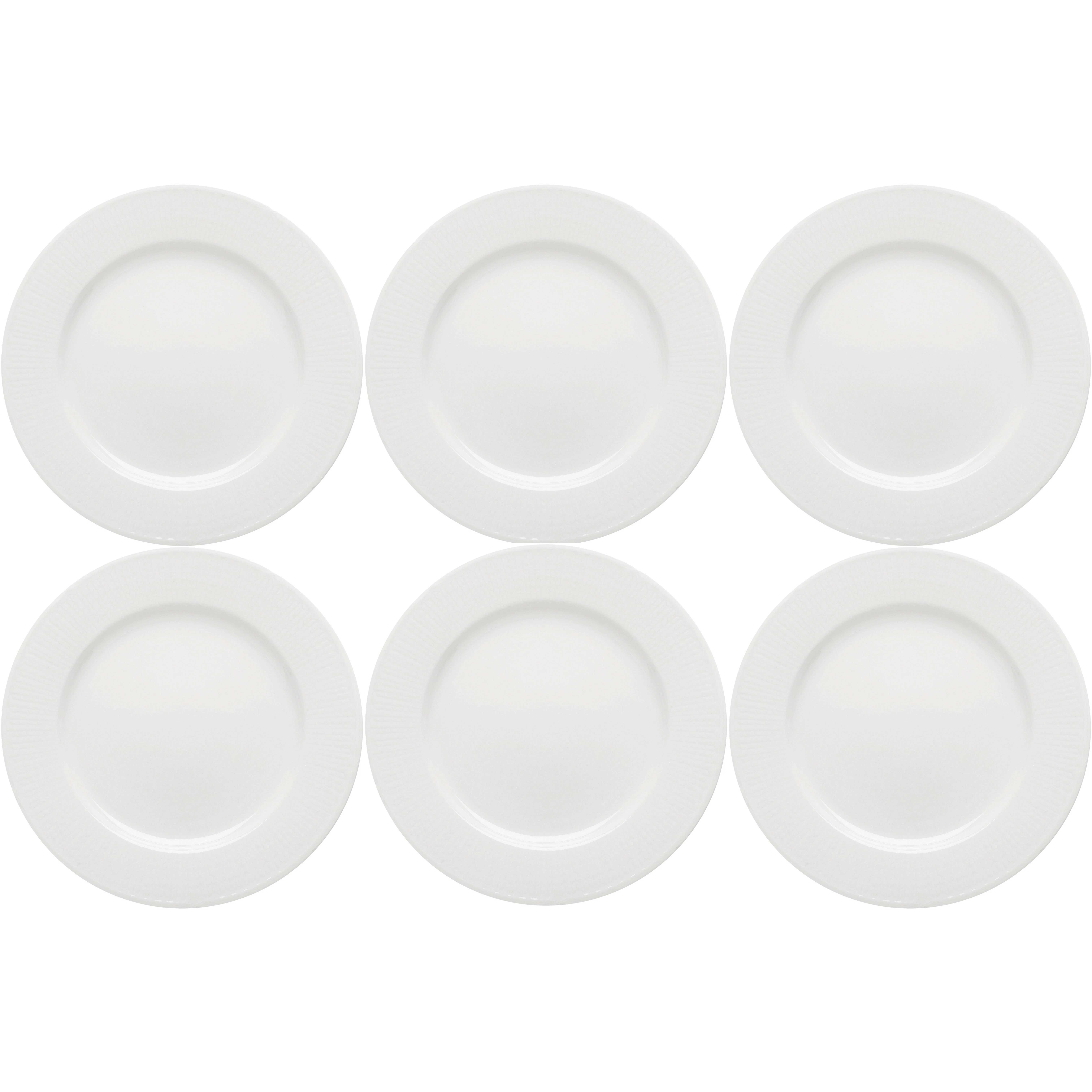 R&ouml;rstrand Swedish Grace Tallerken 21 Cm 6-pak Snow (White) - Middagstallerkner Porcel&aelig;n Snow (White) - 1011836-6pack