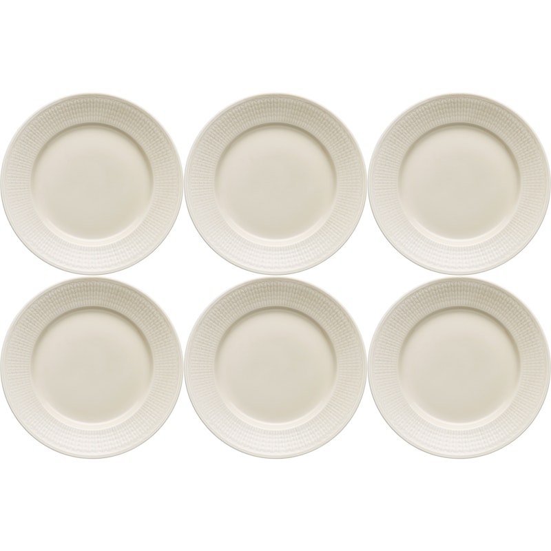 Swedish Grace Tallerken 21 cm 6-pak, Oat (Beige)