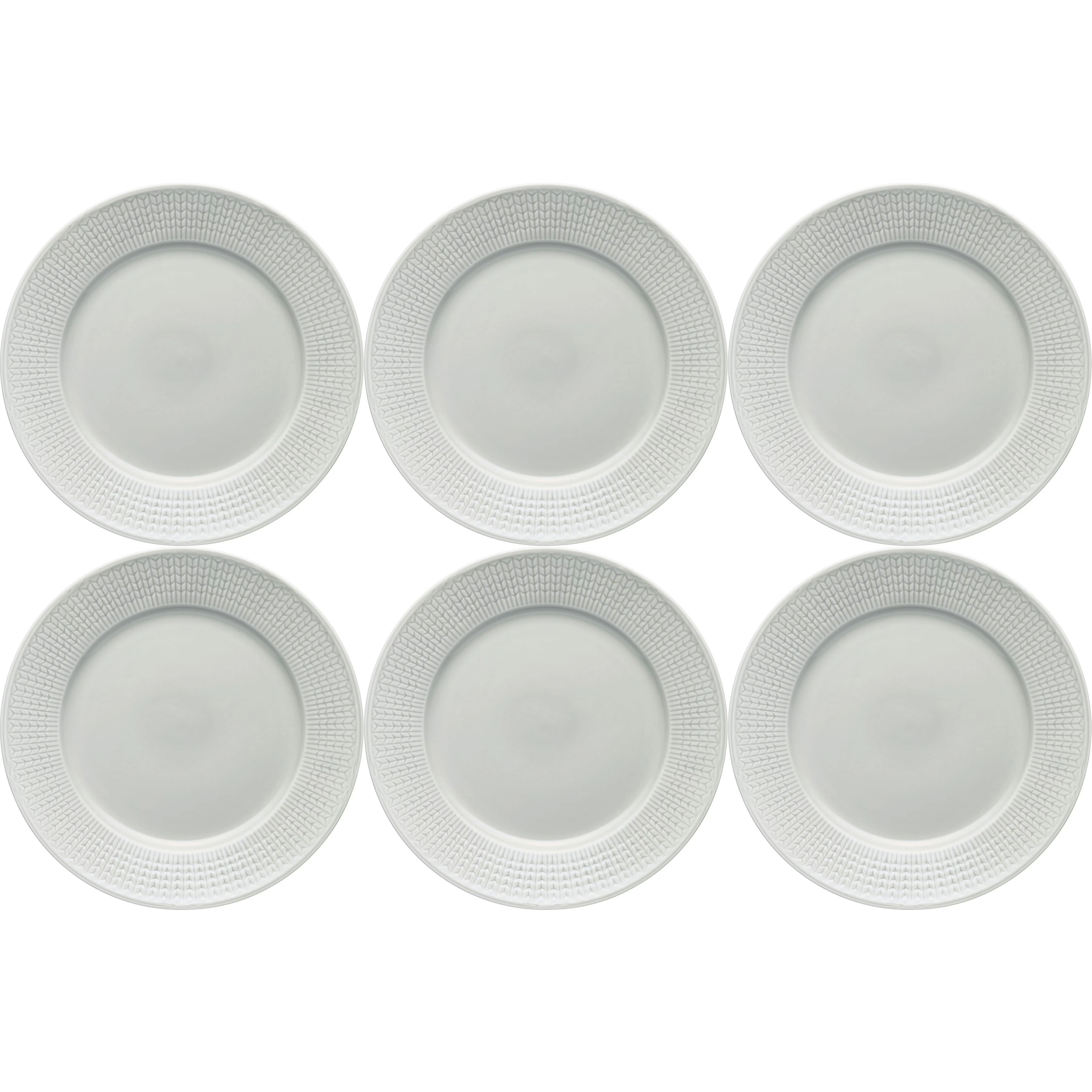 R&ouml;rstrand Swedish Grace Tallerken 27 Cm 6-pak (Light Grey) - Middagstallerkner Porcel&aelig;n Fog - 1062120, 6-PACK