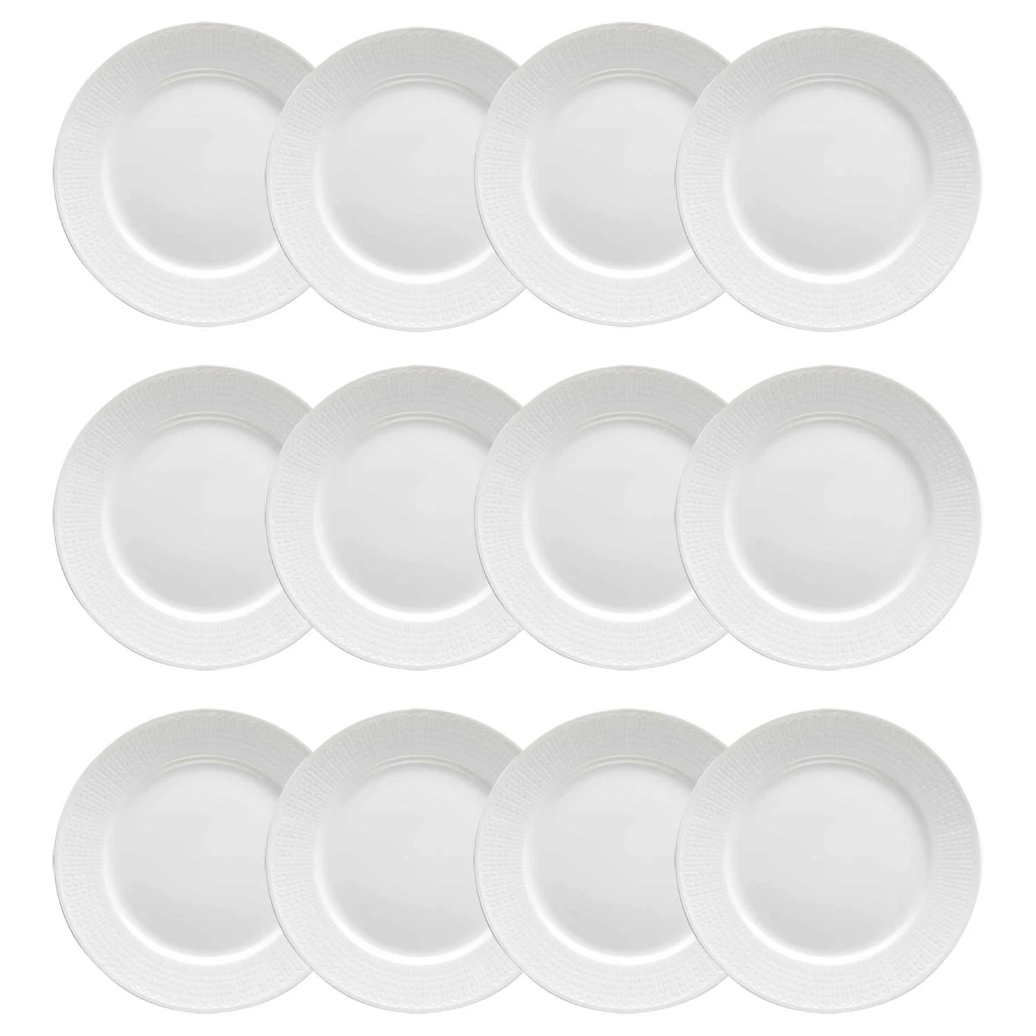 R&ouml;rstrand Swedish Grace Tallerken 27 Cm Sne 12 Stk - Middagstallerkner Porcel&aelig;n Snow (White) - 1011834-12pack