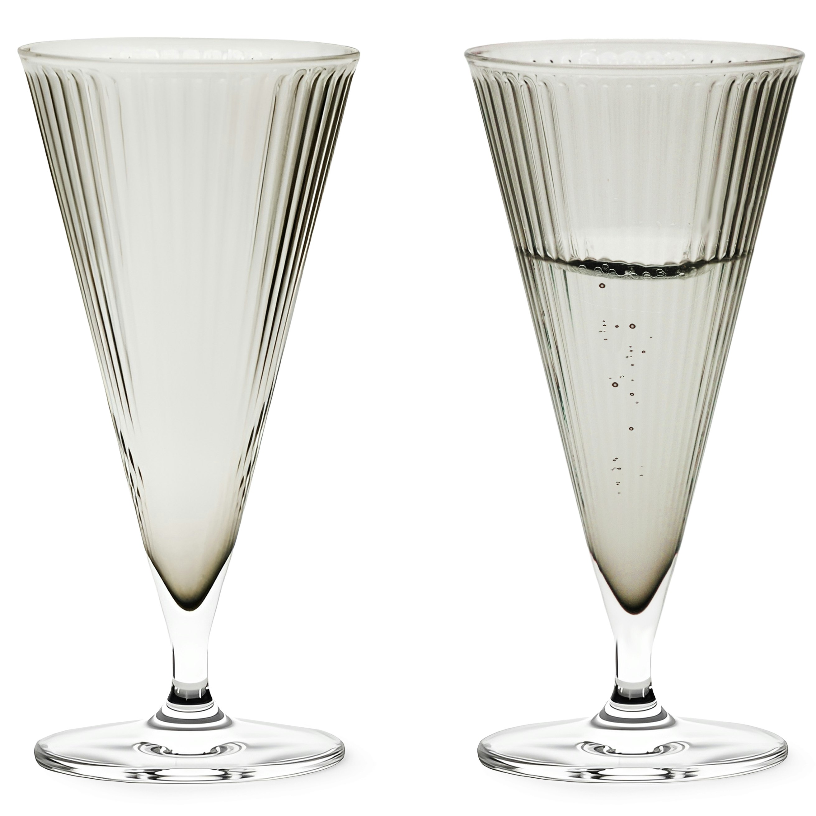 Rosendahl Copenhagen Grand Cru Nouveau Champagneglas 20 Cl 2-pak R&oslash;g - Champagneglas Mundbl&aelig;st Glas Smoke - 25407