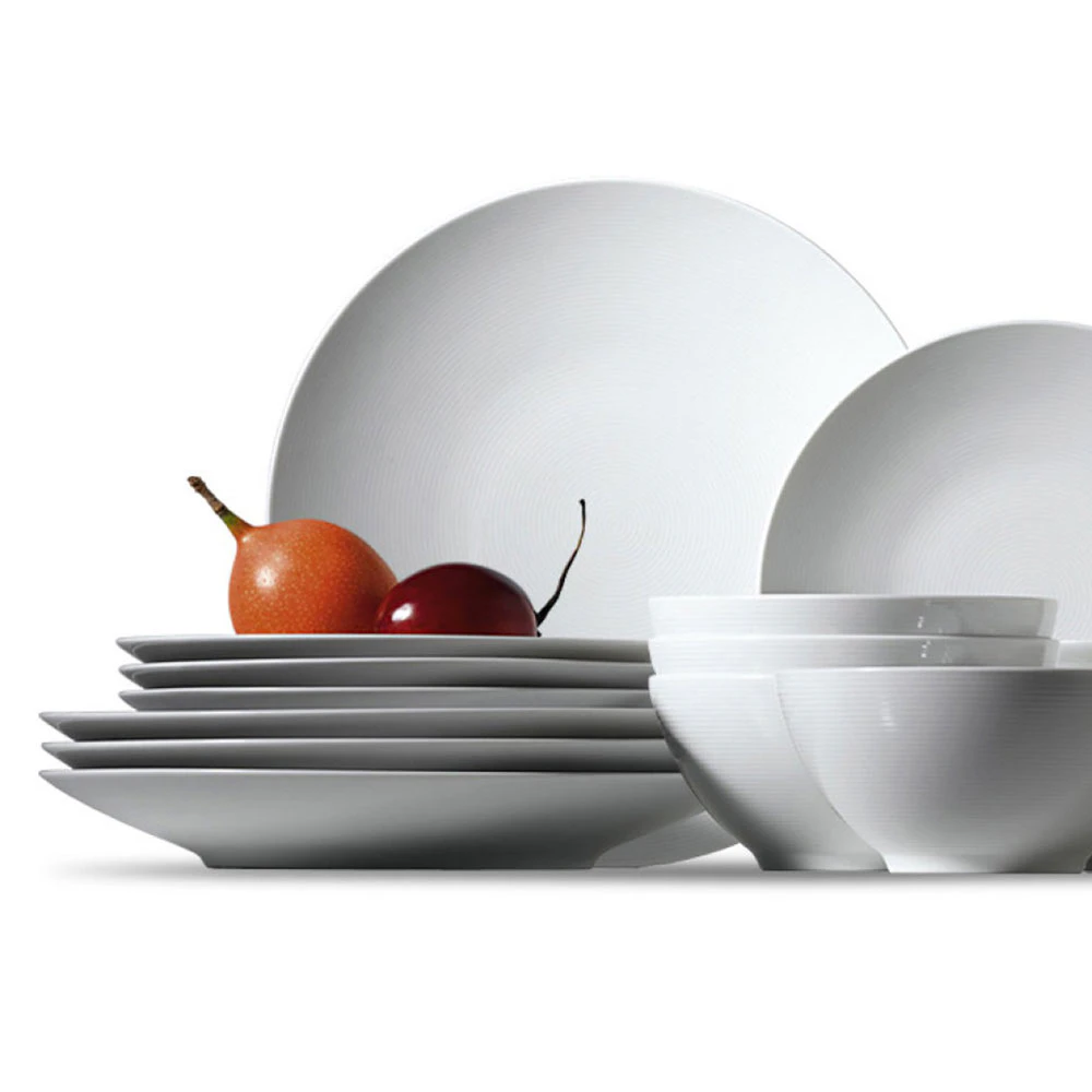 Rosenthal Loft Spisestel 12 Dele - Service & Starts&aelig;t Porcel&aelig;n Hvid - 11900-800001-28431