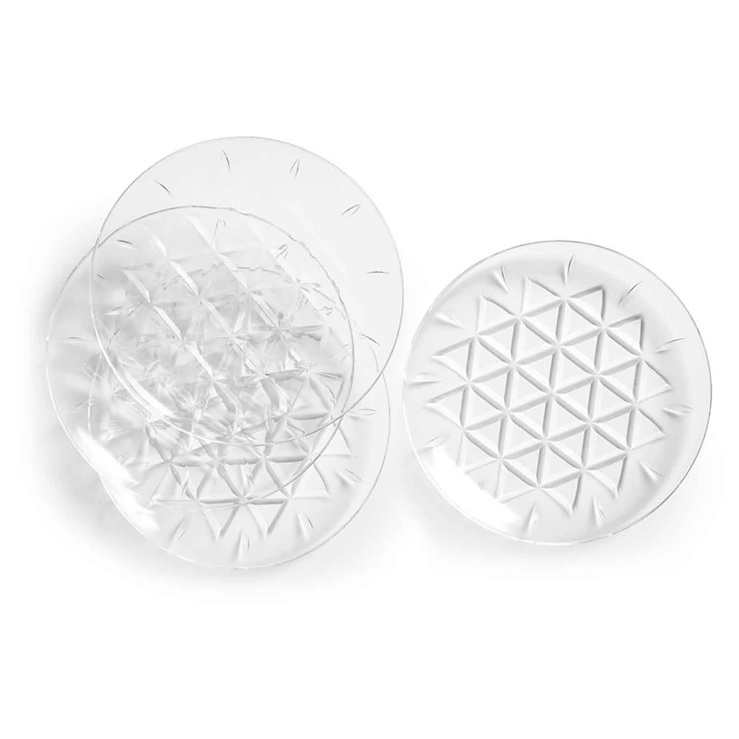 Sagaform Picknick Tallerken 20 Cm 4 Stk - Middagstallerkner Akrylplast Klar - 5017336