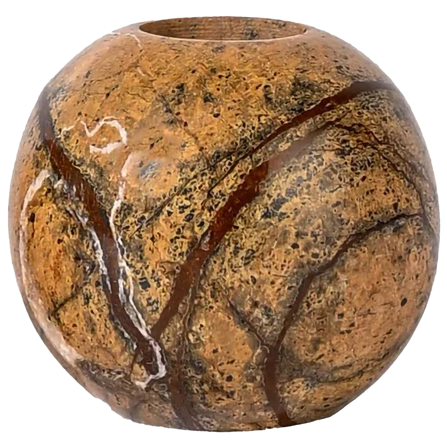 Sagaform Sten Lysestage - Lysestager Marmor Brun - 5018660