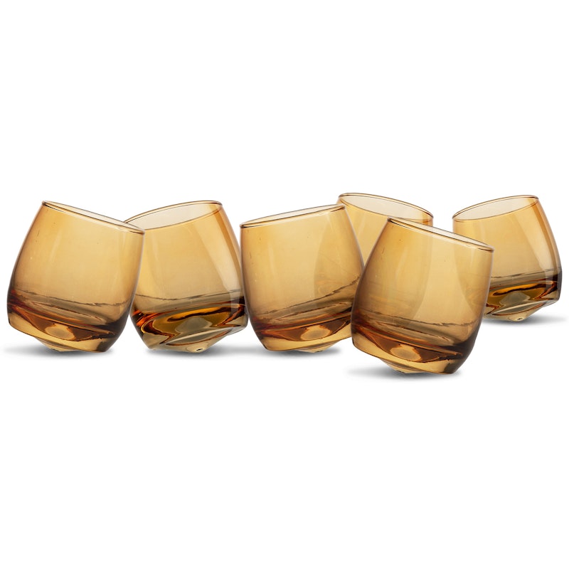 Drinksglas 6-pak, Amber