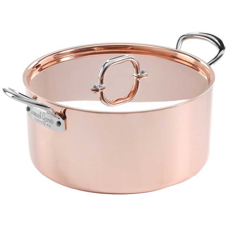 Gryde Med Låg Kobber, 3 L