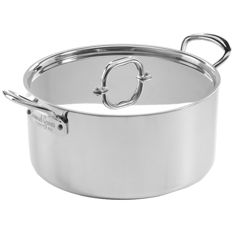 Gryde Med Låg Rustfrit Stål, 2 L