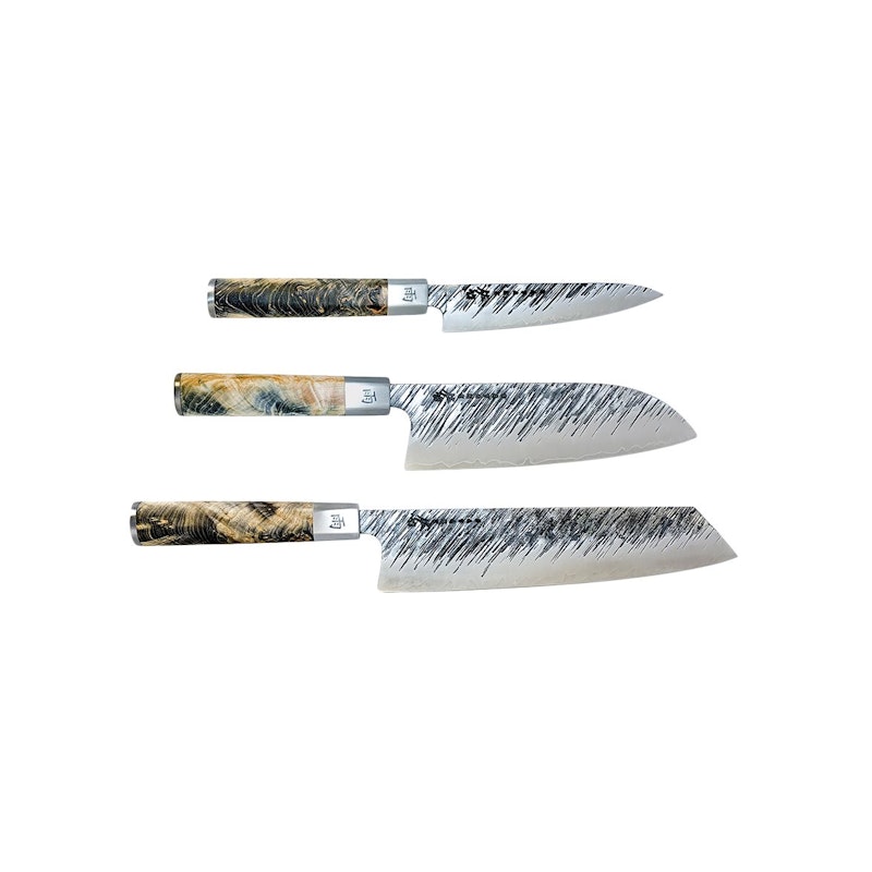 Ame Knivsæt Petty Santoku Kiritsuke 3 dele