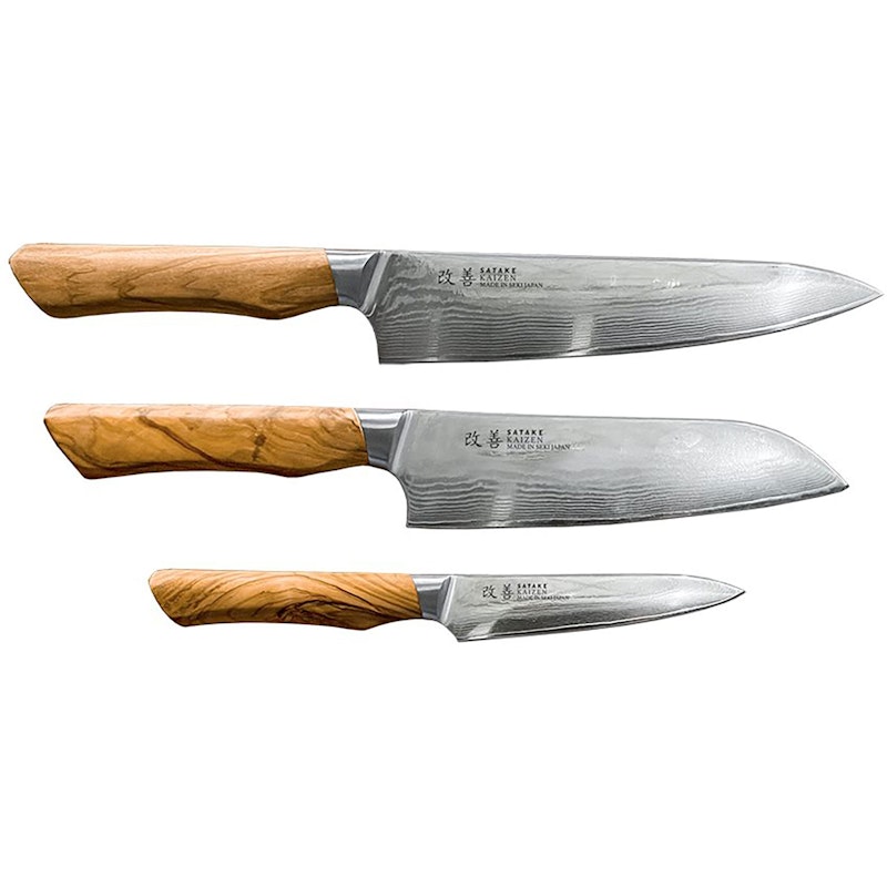 Kaizen Knivsæt 3-pak Gyuto 21 cm, Santoku 18 cm & Petty 12 cm