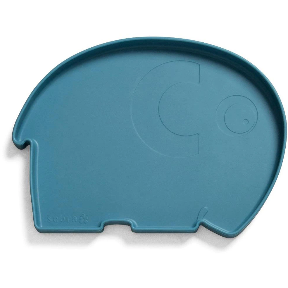 Sebra Fanto The Elephant tallerken - B&oslash;rnetallerkner Silikone Vintage Blue - 700710006