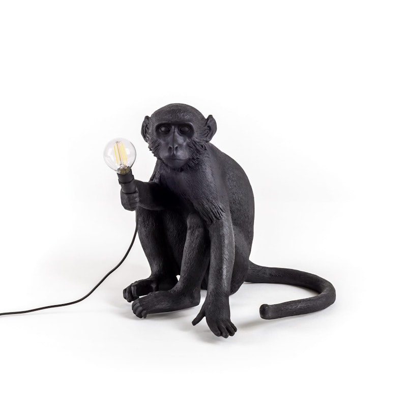 Monkey Lamp udendørs siddende, Sort