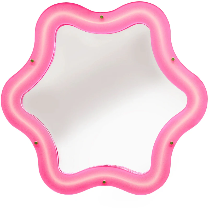 Supercurve Tiny Flower Spejl, Rosa