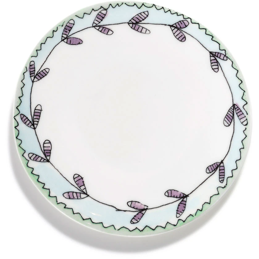 Serax Blossom Milk Br&oslash;dtallerken - &oslash;vrige-tallerkner-fad Benporcel&aelig;n Bl&aring; - B9223100-403