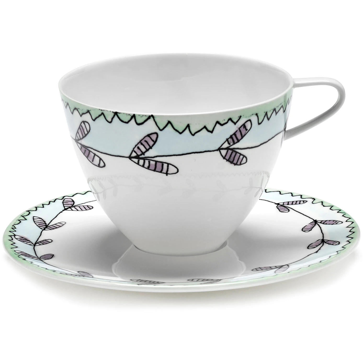 Serax Blossom Milk Cappuccinokop Med Underkop - Kaffekopper Benporcel&aelig;n Bl&aring; - B9223129-403