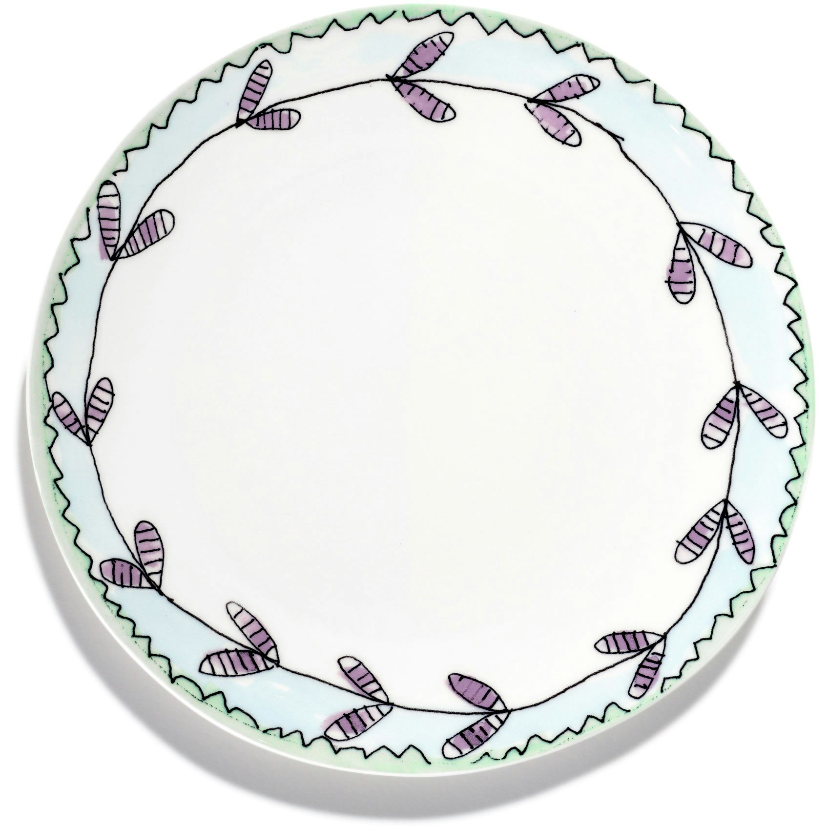 Serax Blossom Milk Forretstallerken - Asietter Benporcel&aelig;n Bl&aring; - B9223103-403