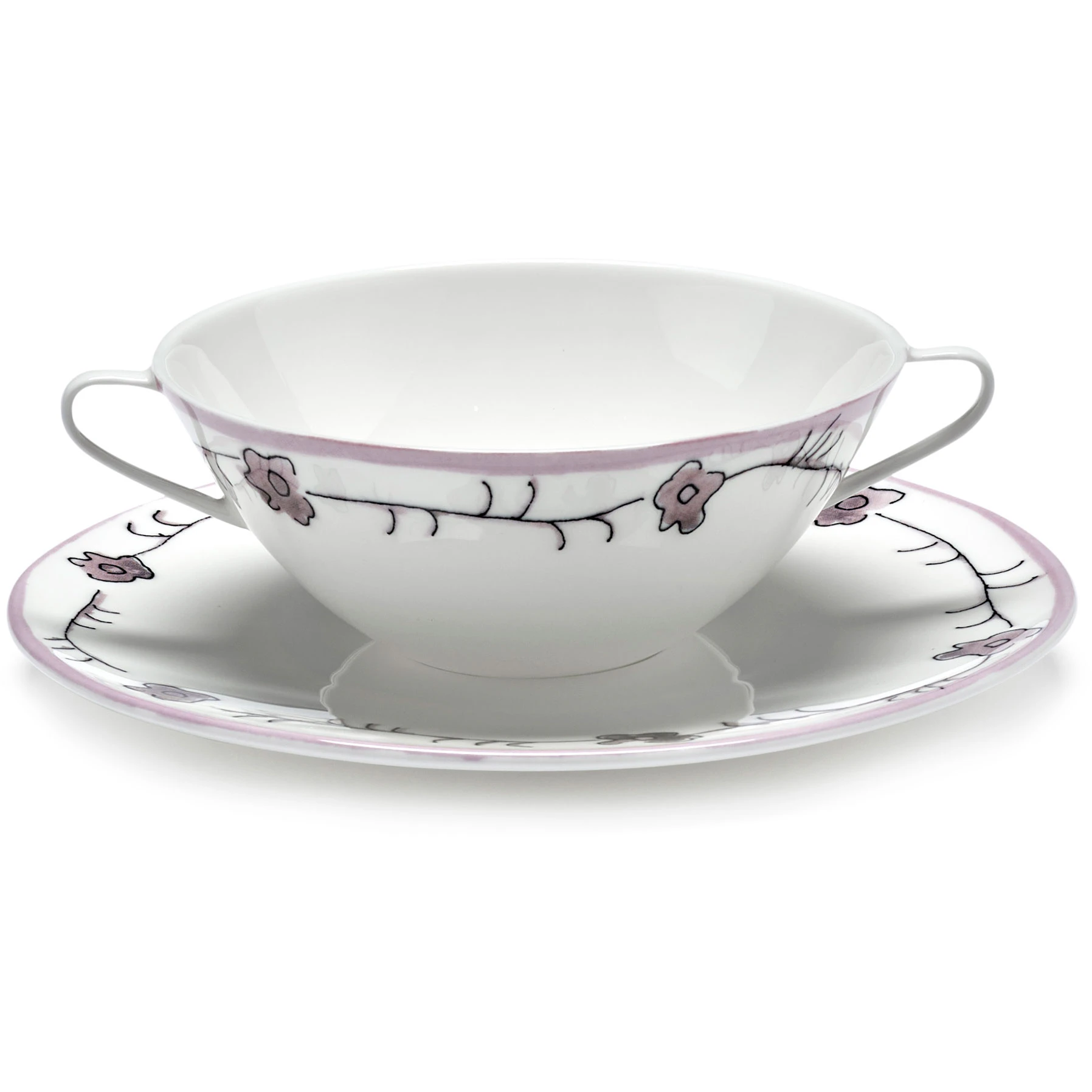 Serax Dark Viola Suppesk&aring;l Med Underkop - Suppeterriner Benporcel&aelig;n Rosa - B9223123-400